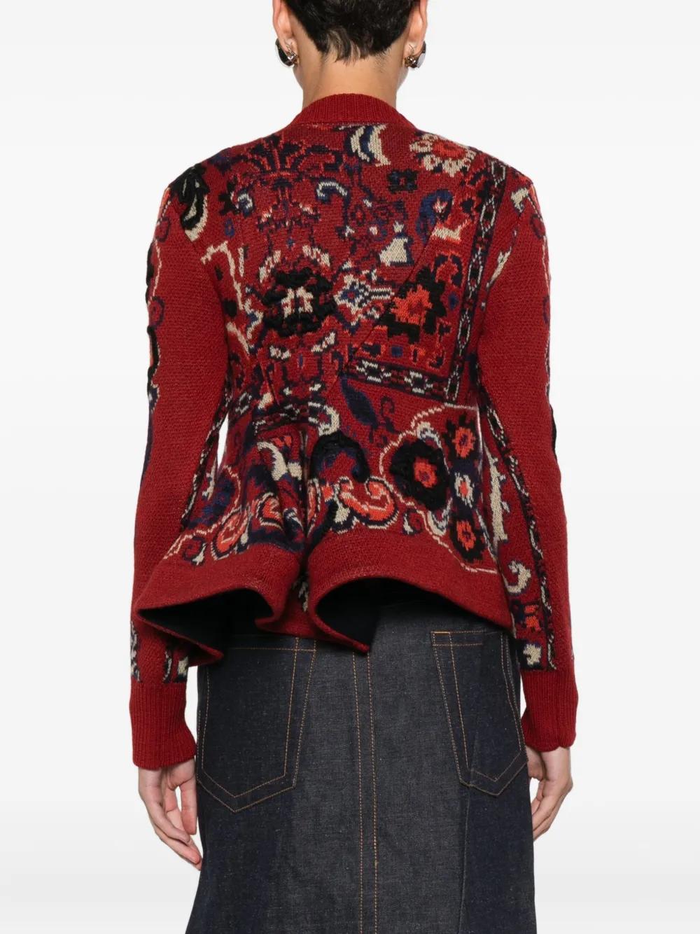 SACAI Asymmetric Paisley-Print Sweater