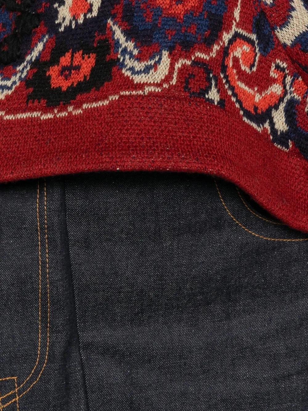 SACAI Asymmetric Paisley-Print Sweater