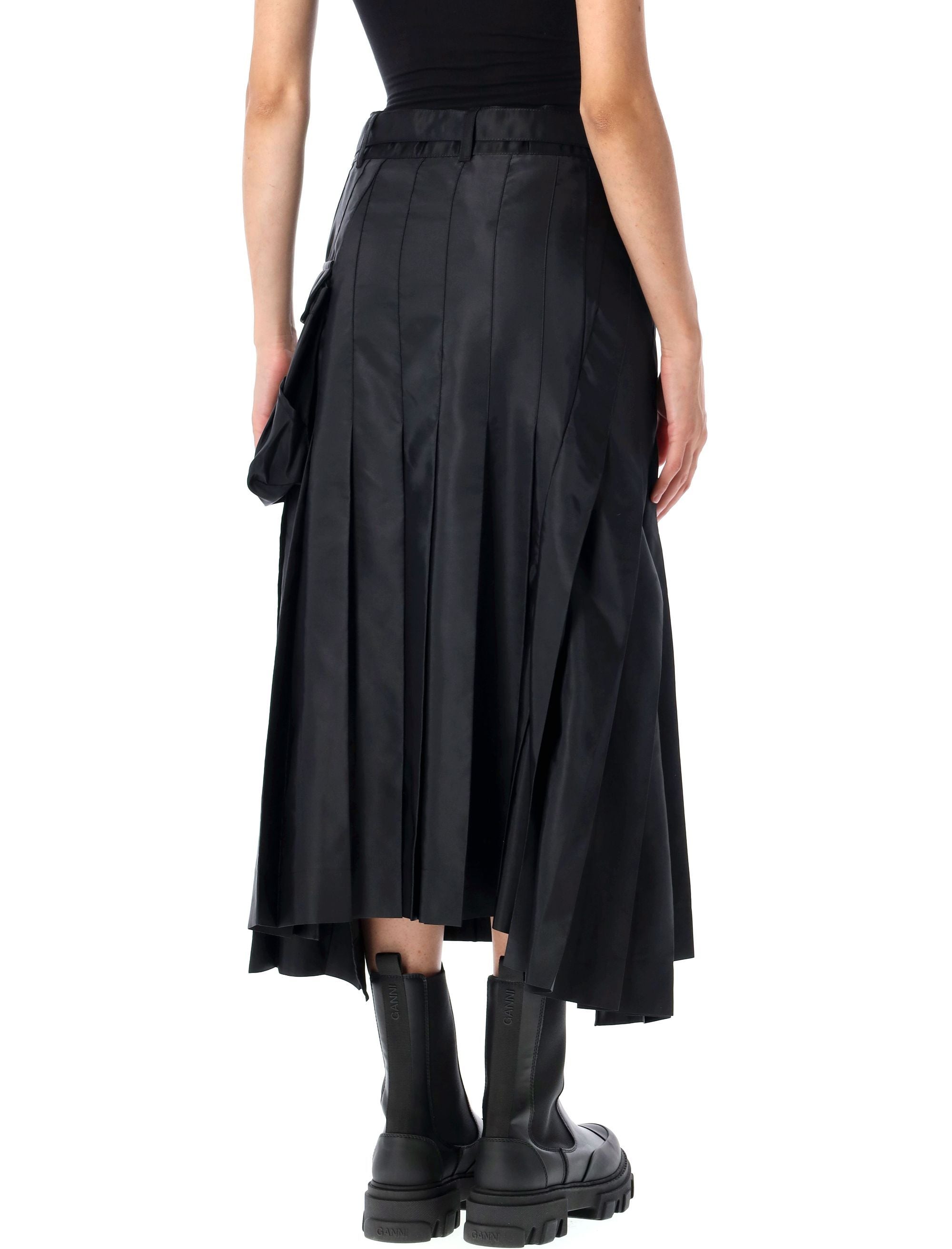 SACAI Asymmetrical Pleated Midi Skirt Size 2