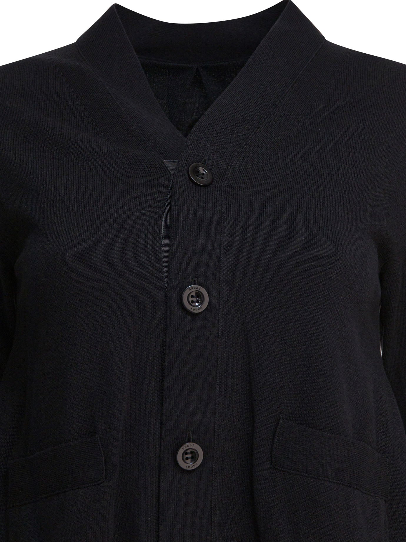 SACAI Women's Poplin X Knit Cardigan