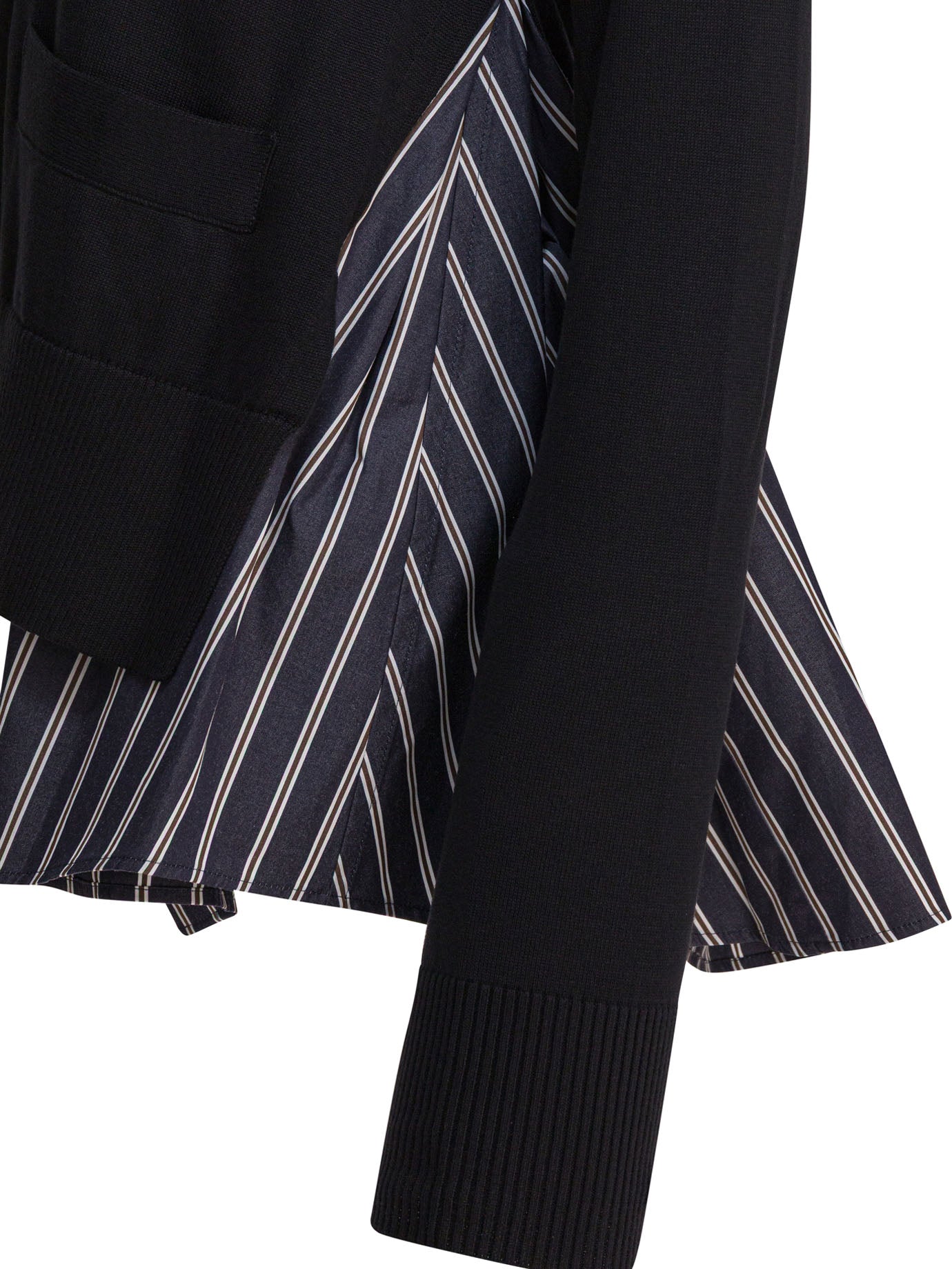 SACAI Women's Poplin X Knit Cardigan