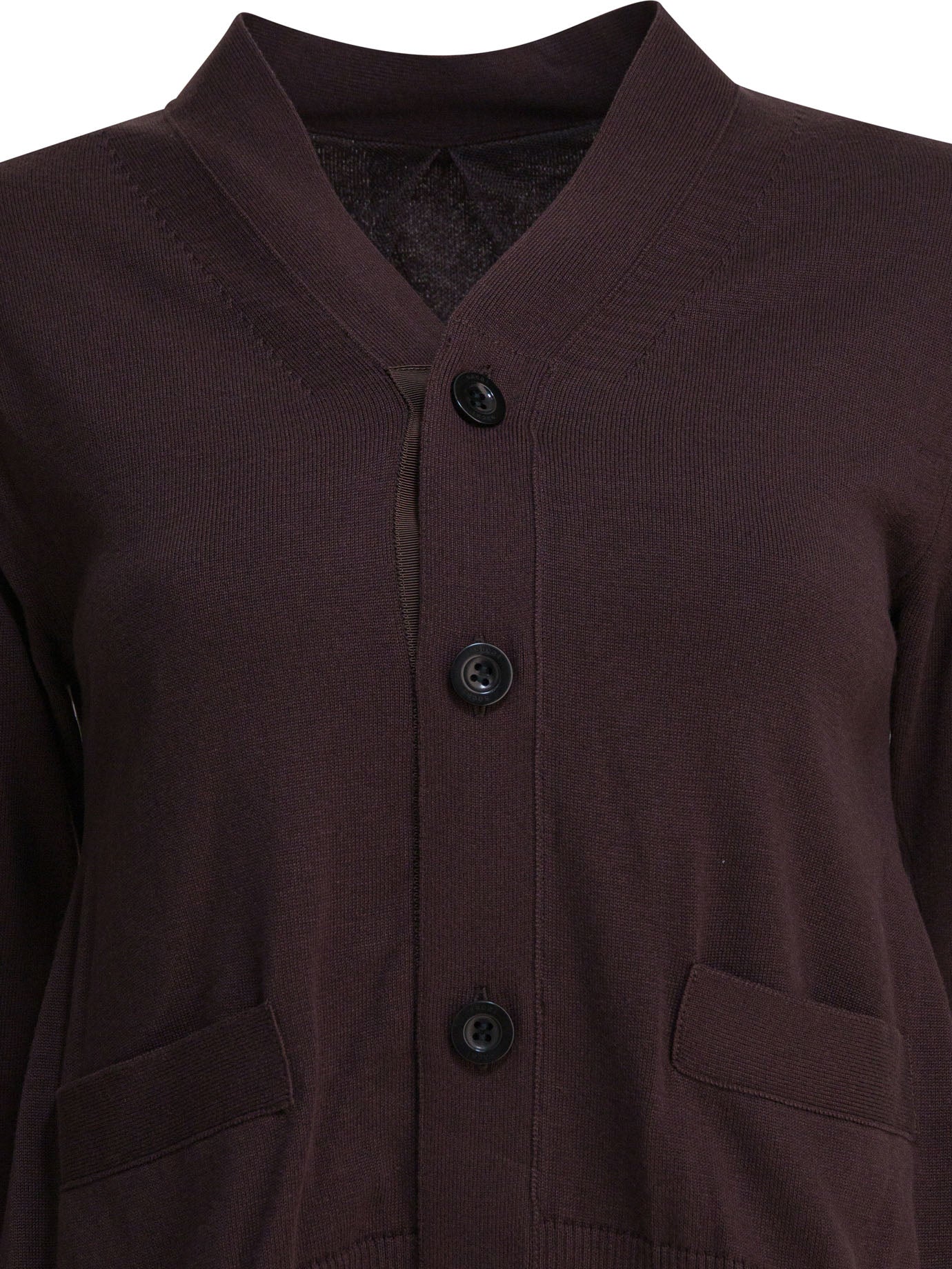 SACAI Knitwear Poplin Blend Cardigan