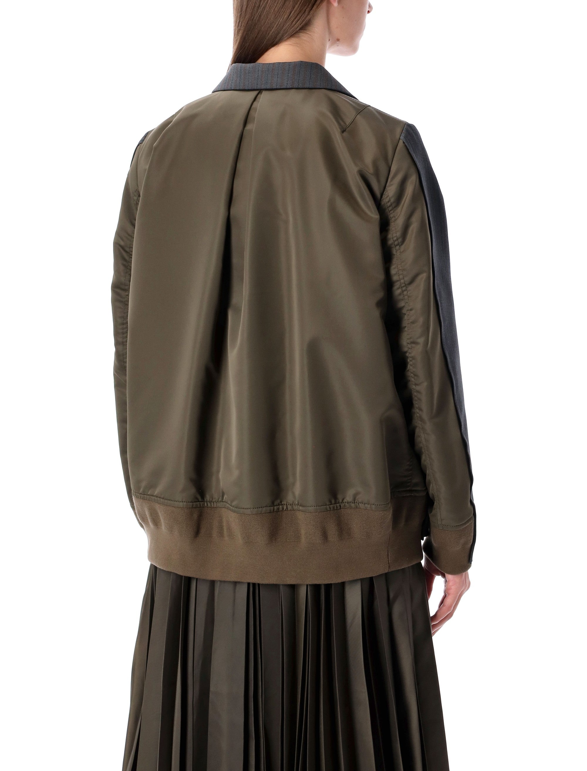SACAI Double-Breasted Bomber-Style Jacket for Women