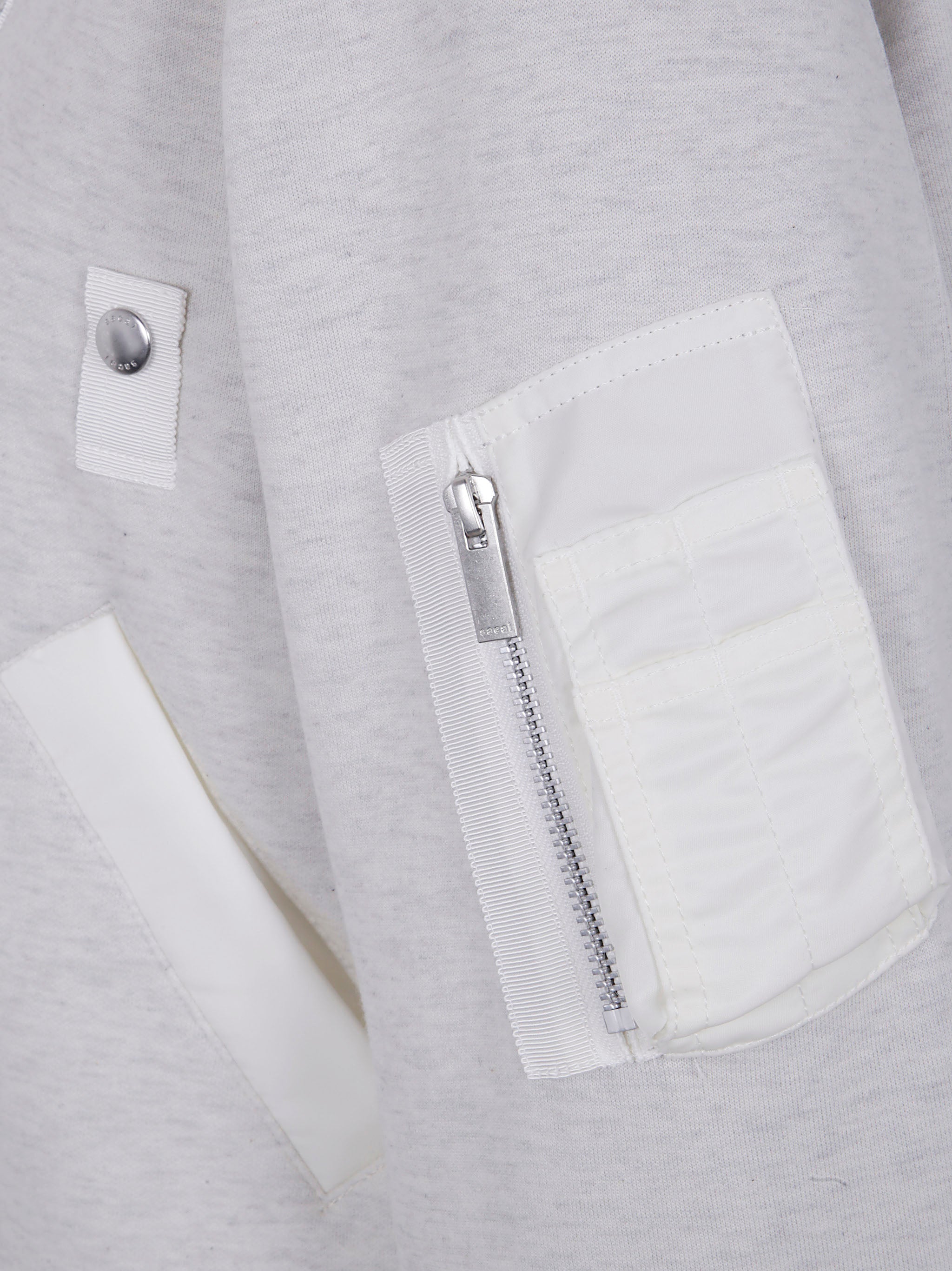 SACAI Sponge Sweat X Nylon Twill Hoodie for Women