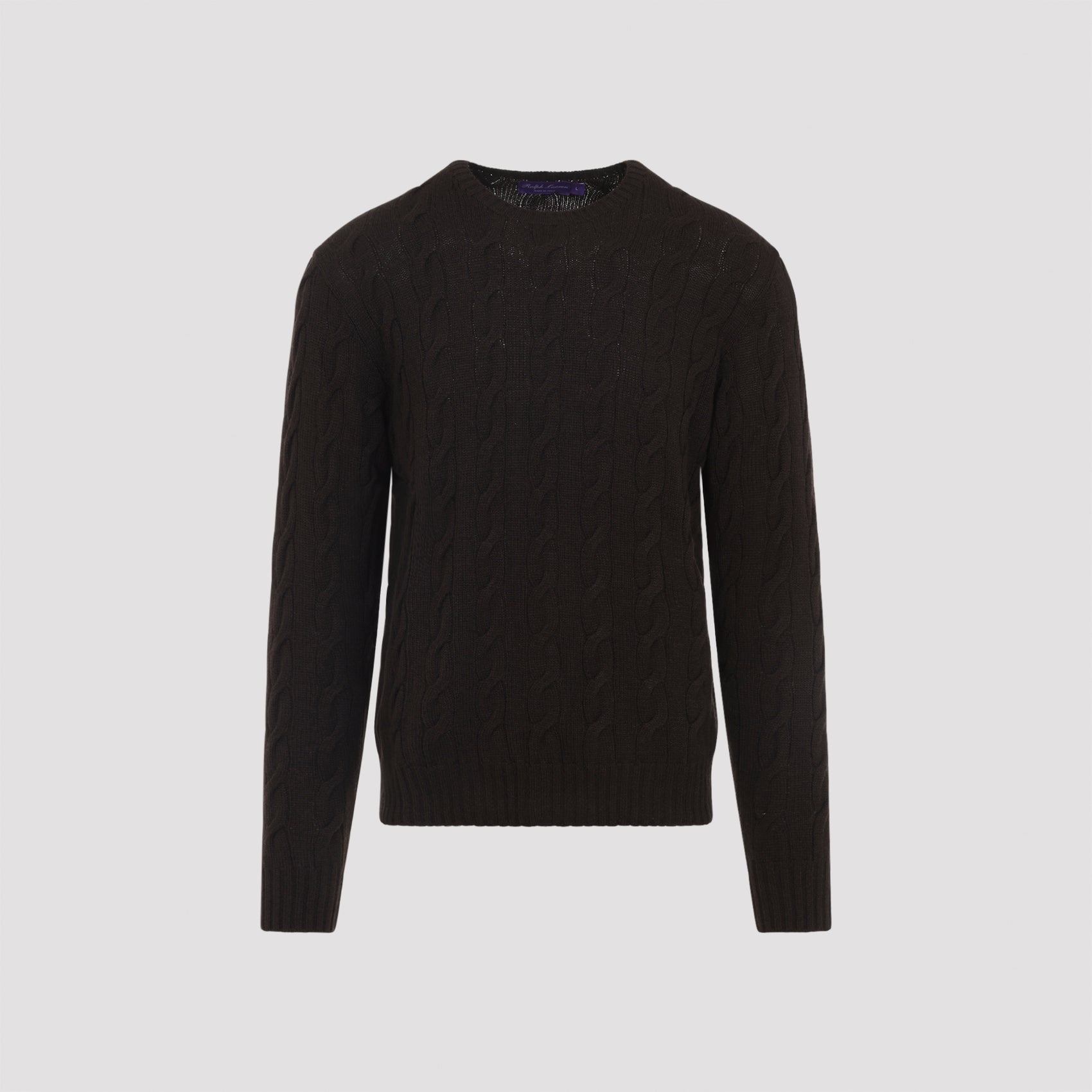 RALPH LAUREN PURPLE LABEL Cable Knit Cashmere Pullover for Men