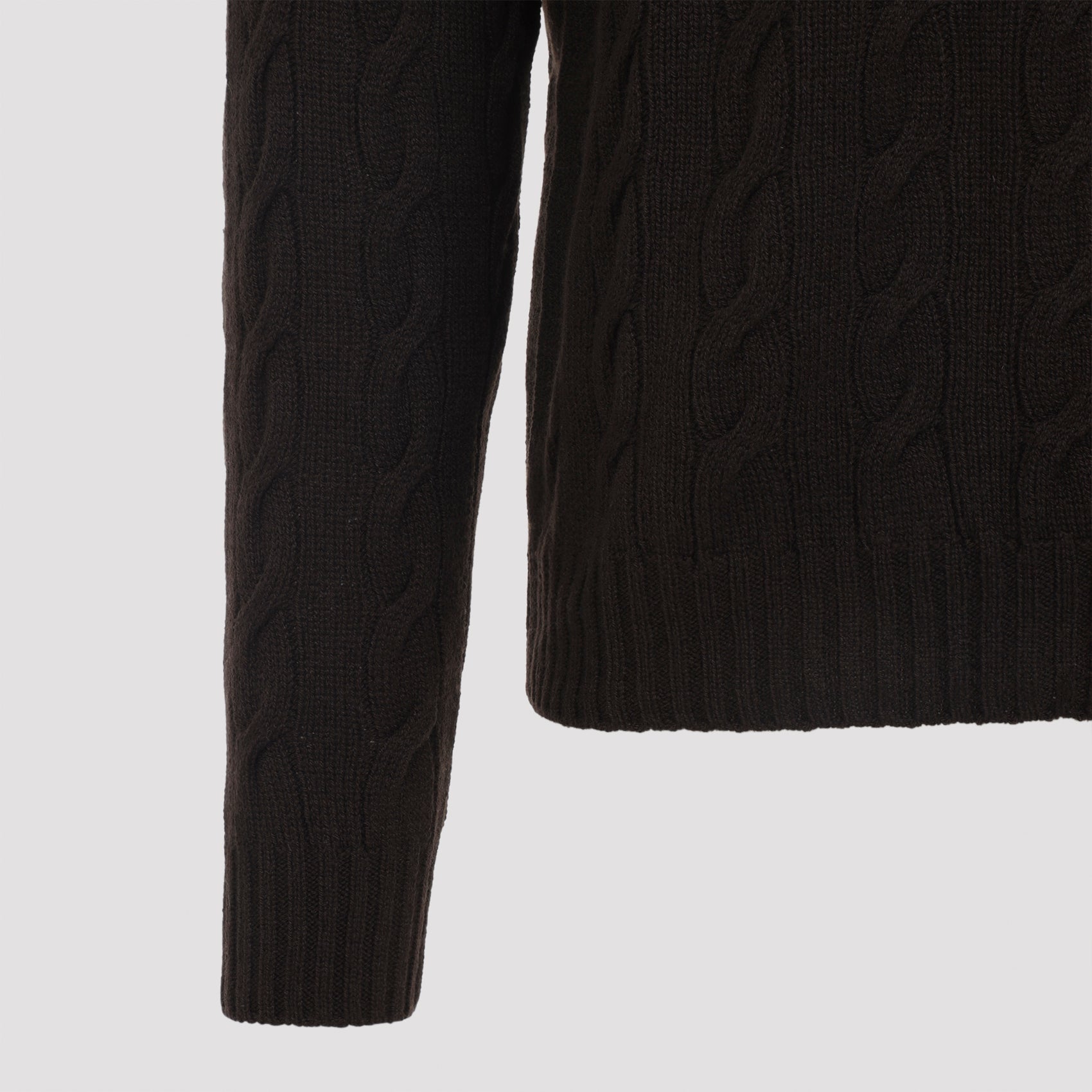 RALPH LAUREN PURPLE LABEL Cable Knit Cashmere Pullover for Men