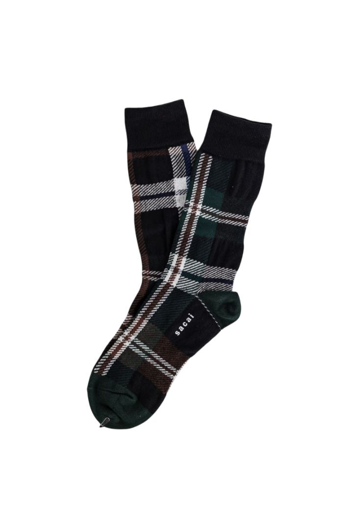 SACAI Plaid Half-High Socks