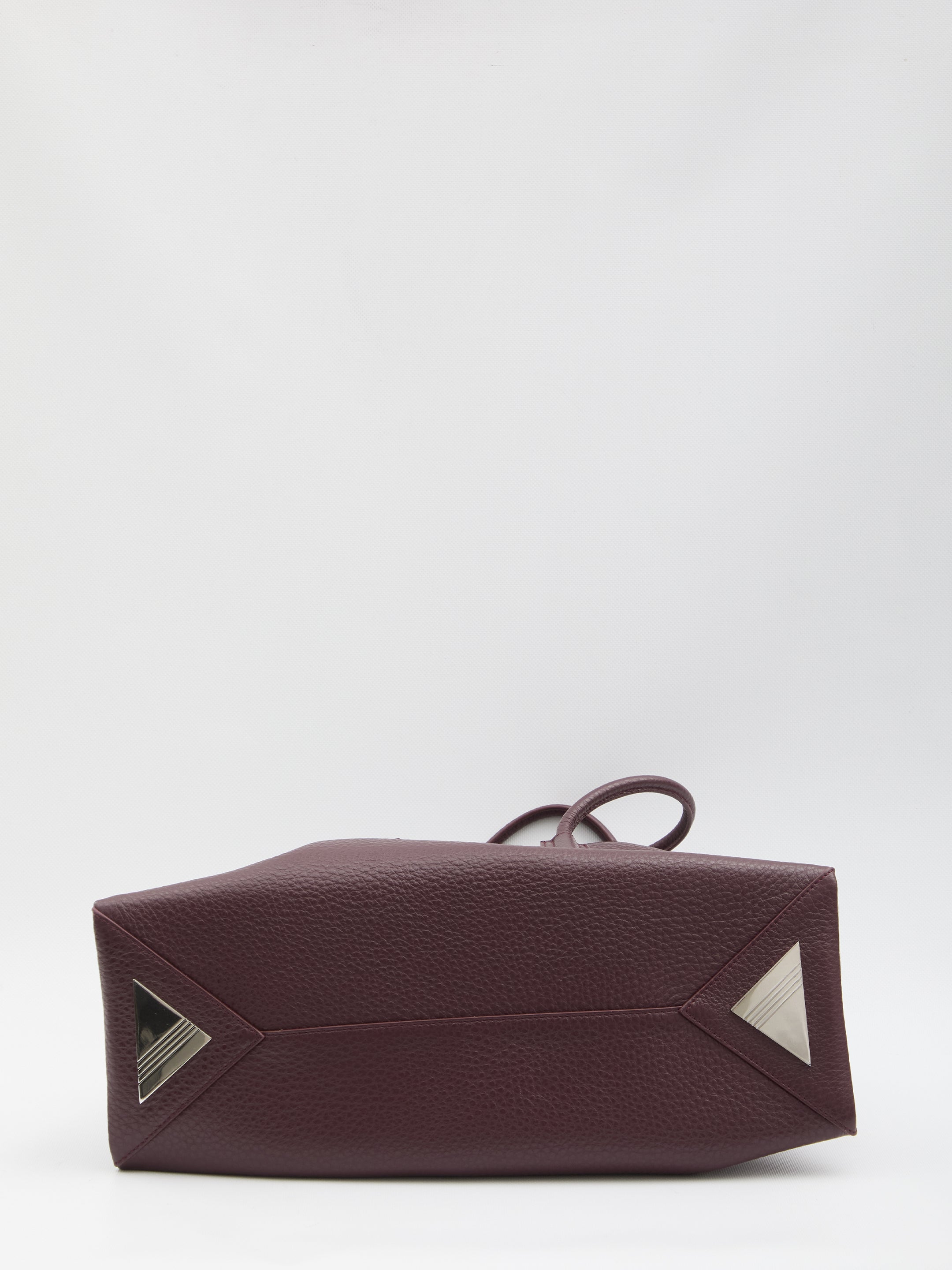 THE ATTICO Medium Grain-Effect Leather Handbag with Tubular Handles