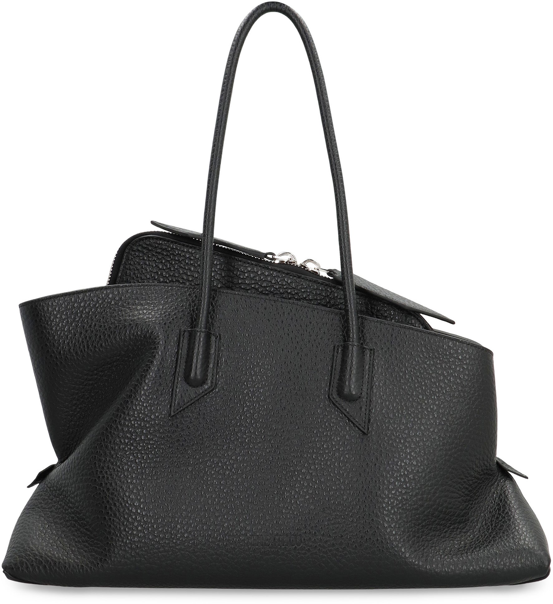 THE ATTICO Classic Medium Leather Shoulder Handbag