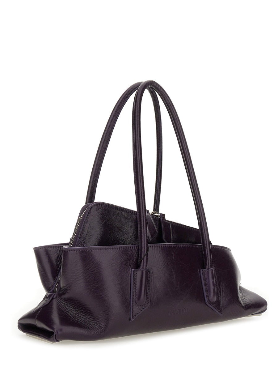 THE ATTICO Mini Curved Top Leather Handbag