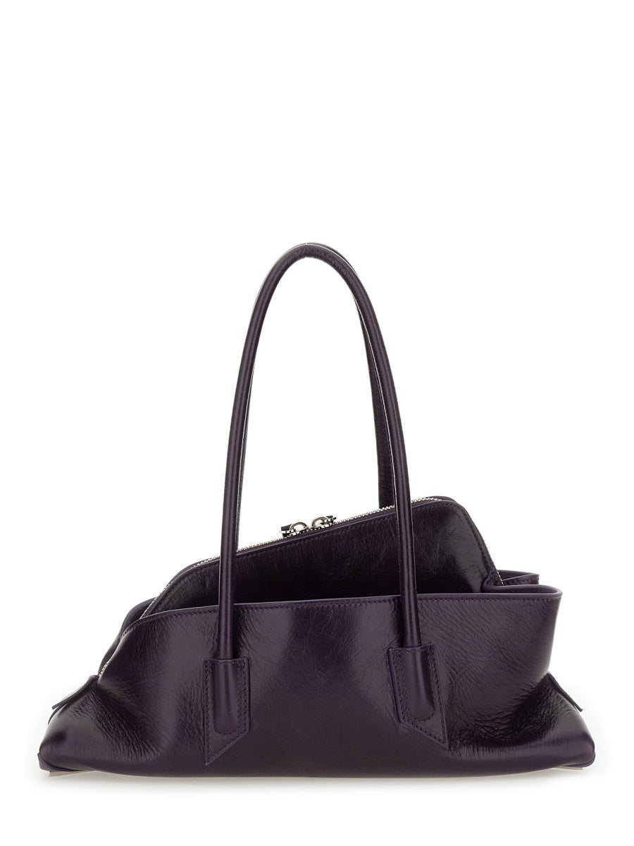 THE ATTICO Mini Curved Top Leather Handbag