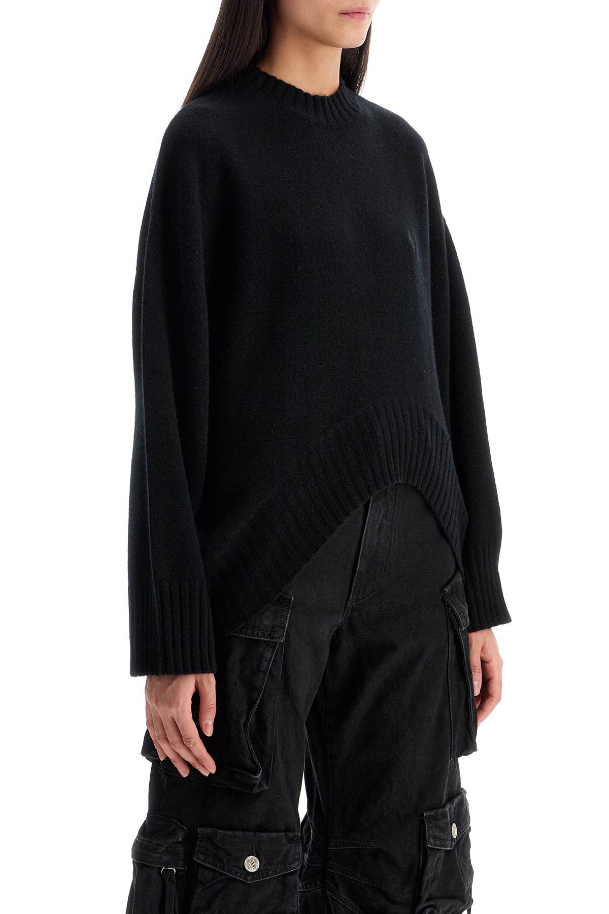 THE ATTICO Wide Ribbed Cashmere Knit Sweater