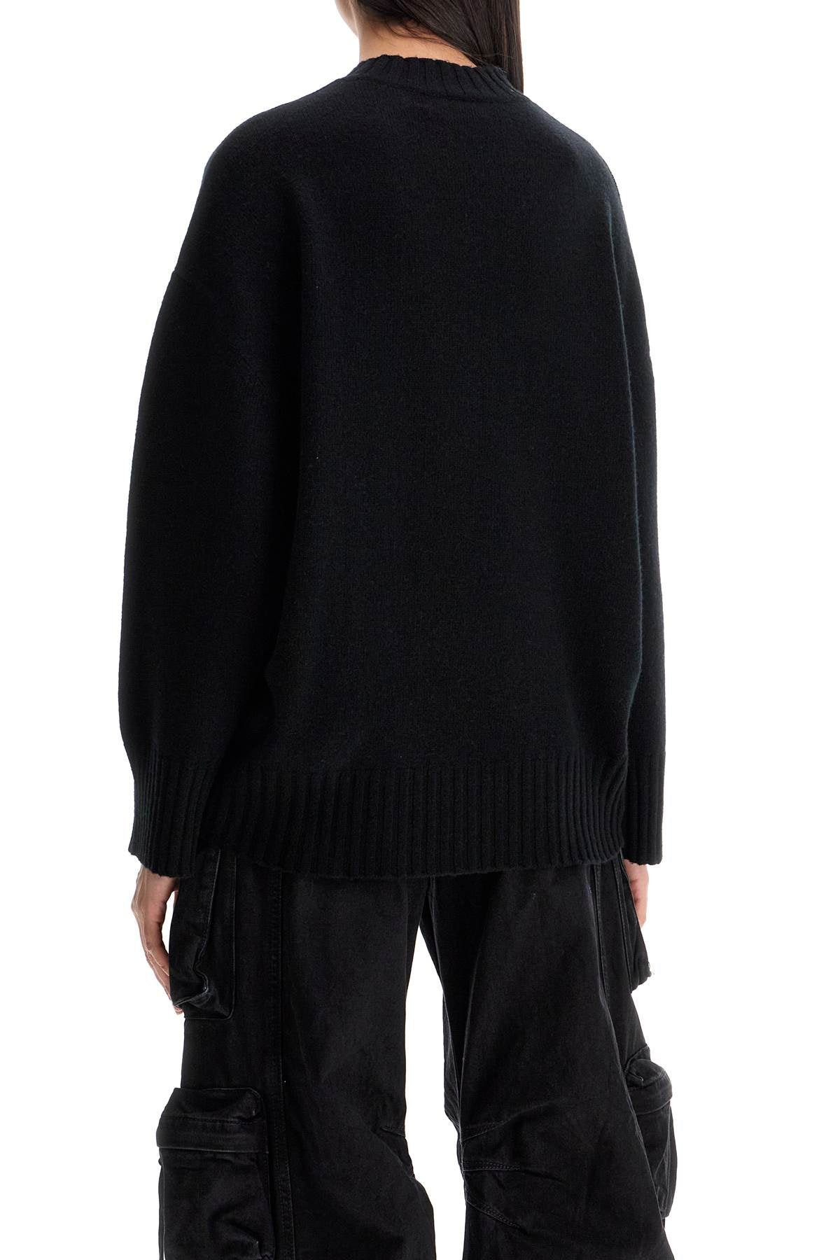 THE ATTICO Wide Ribbed Cashmere Knit Sweater