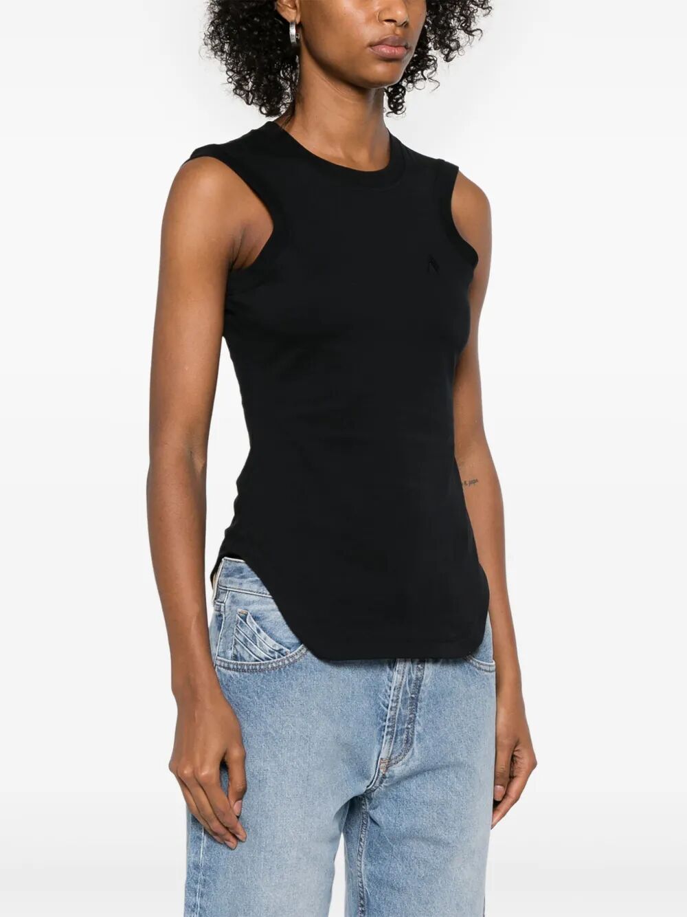THE ATTICO Reese Sleeveless Cotton Tank Top