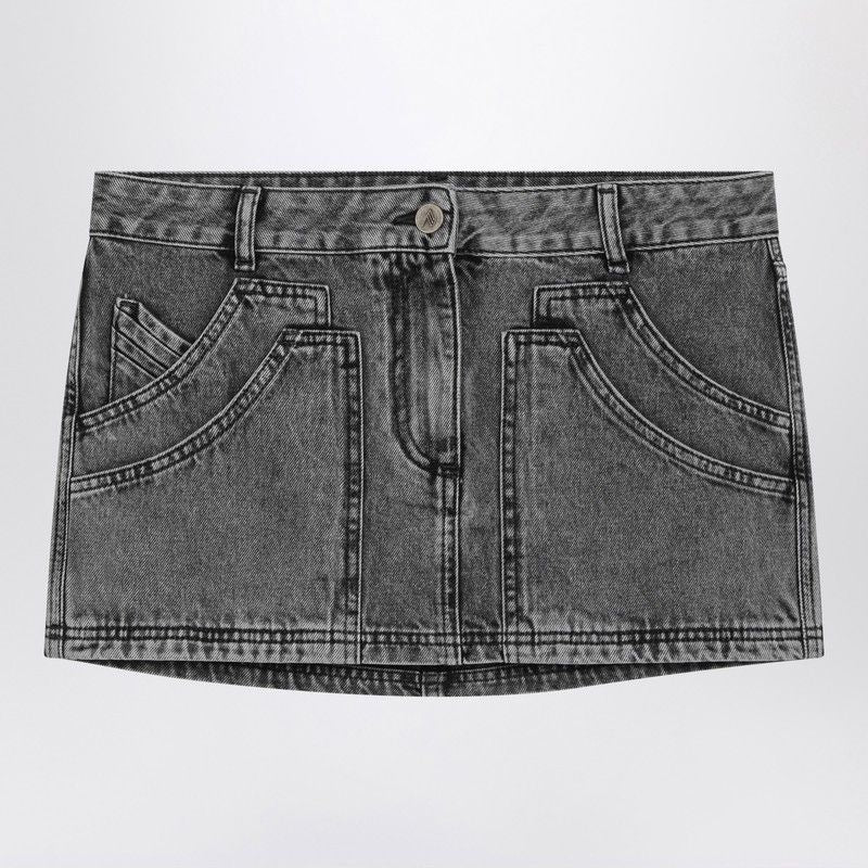 THE ATTICO Women's Cotton Denim Mini Skirt