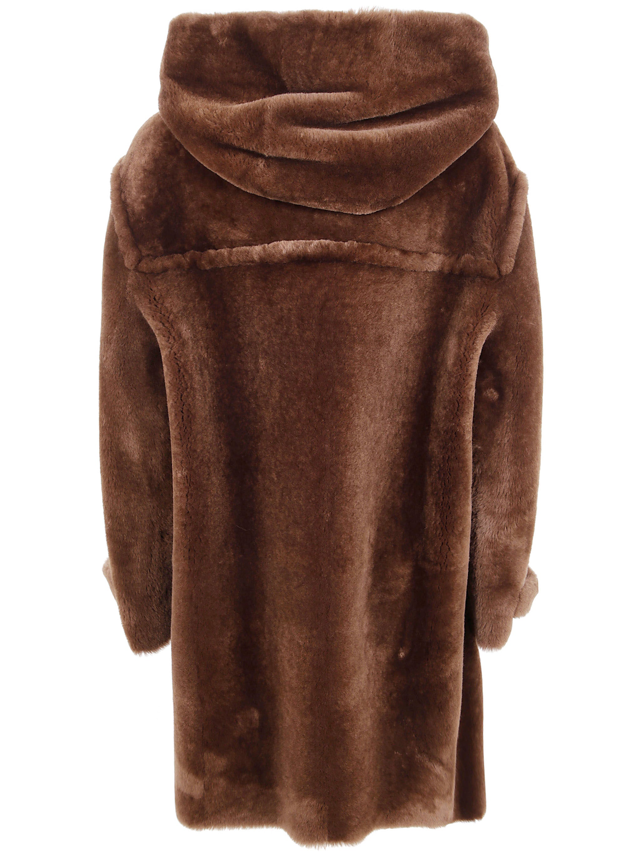 BLANCHA Straight Merino Shearling Montgomery Coat