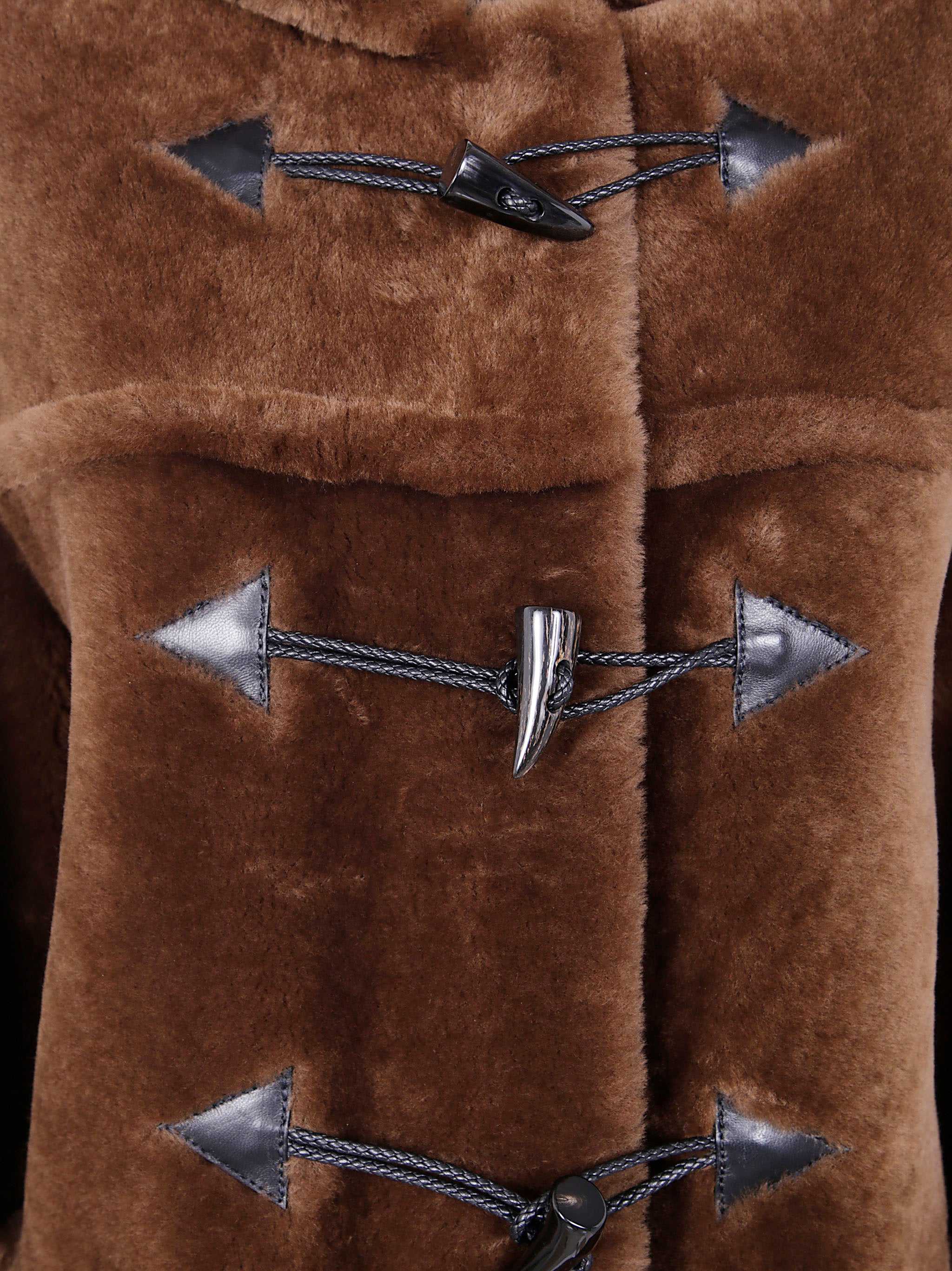 BLANCHA Straight Merino Shearling Montgomery Coat
