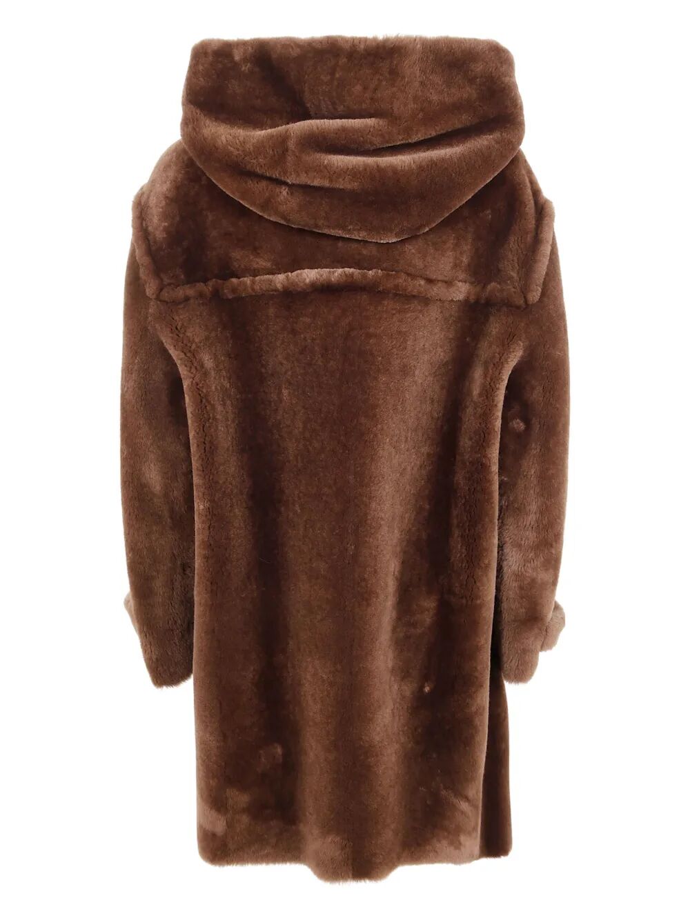 BLANCHA Straight Merino Shearling Montgomery Coat