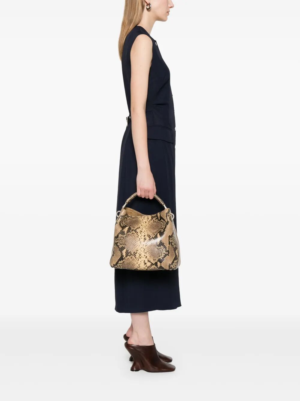 DRIES VAN NOTEN Medium Python Tote Handbag