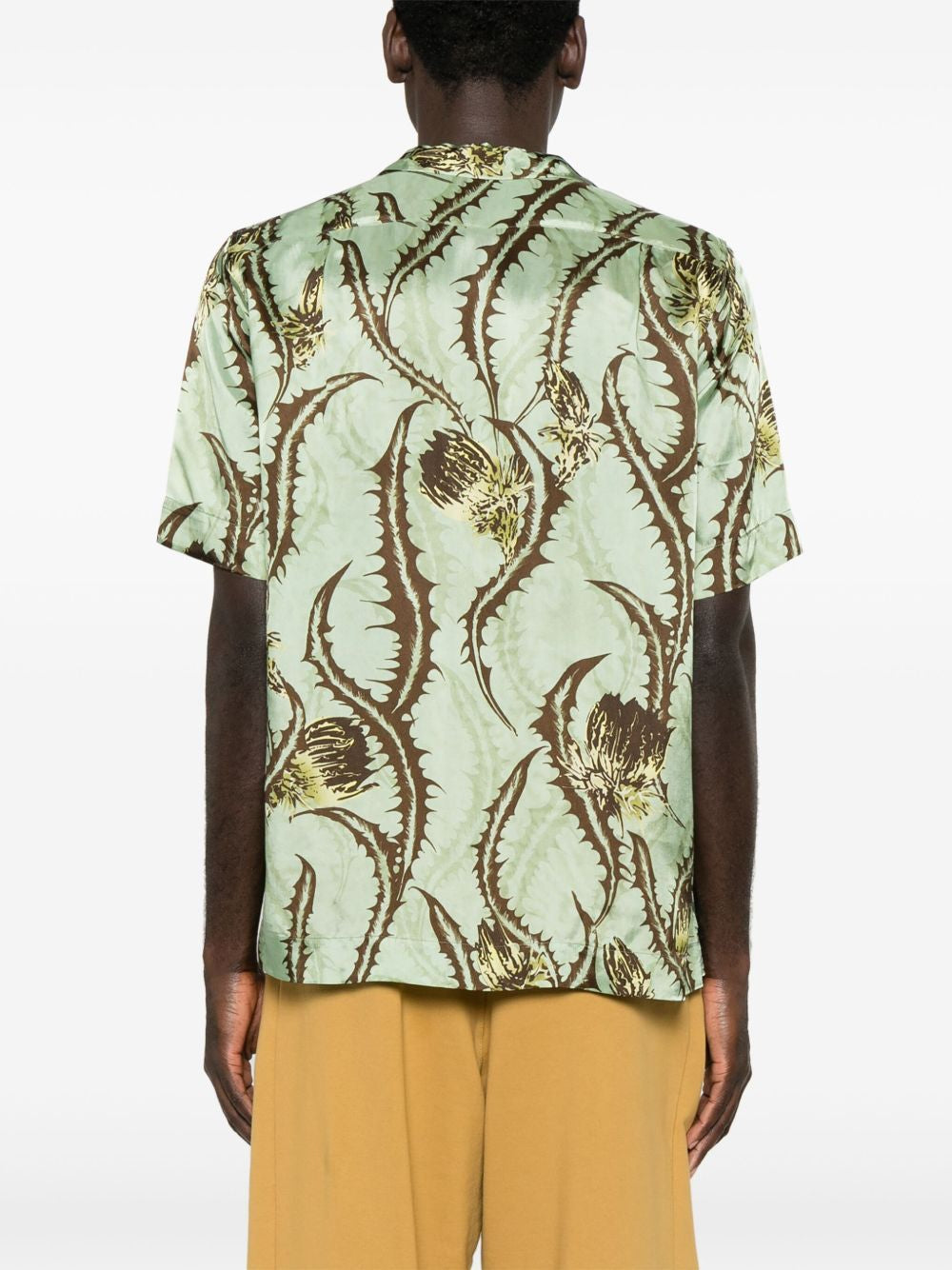 DRIES VAN NOTEN Thistle Print Mini Shirt for Men - SS25