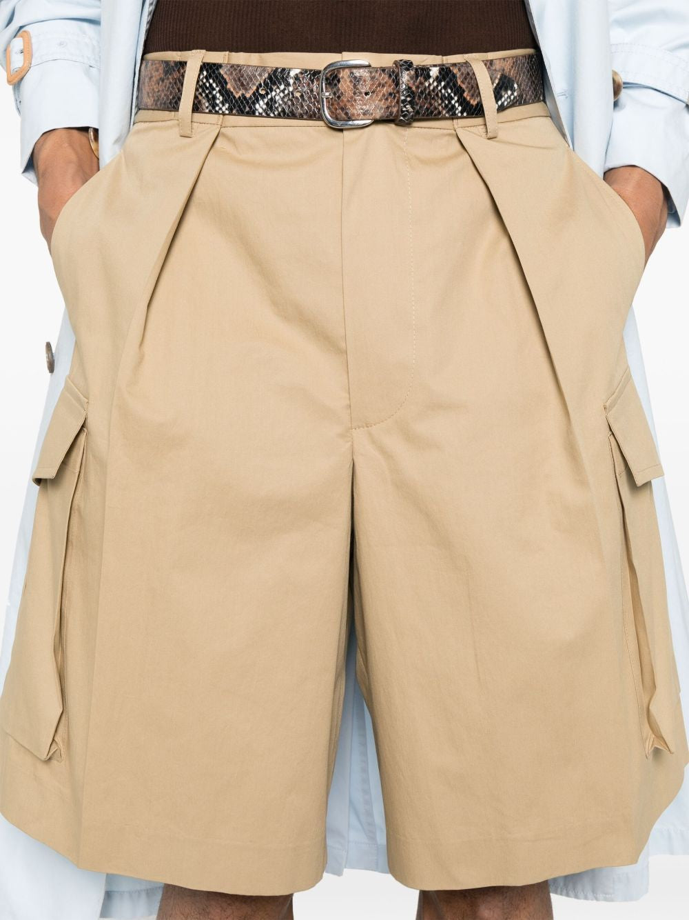 DRIES VAN NOTEN Loose Cargo Shorts for Men - SS25 Edition