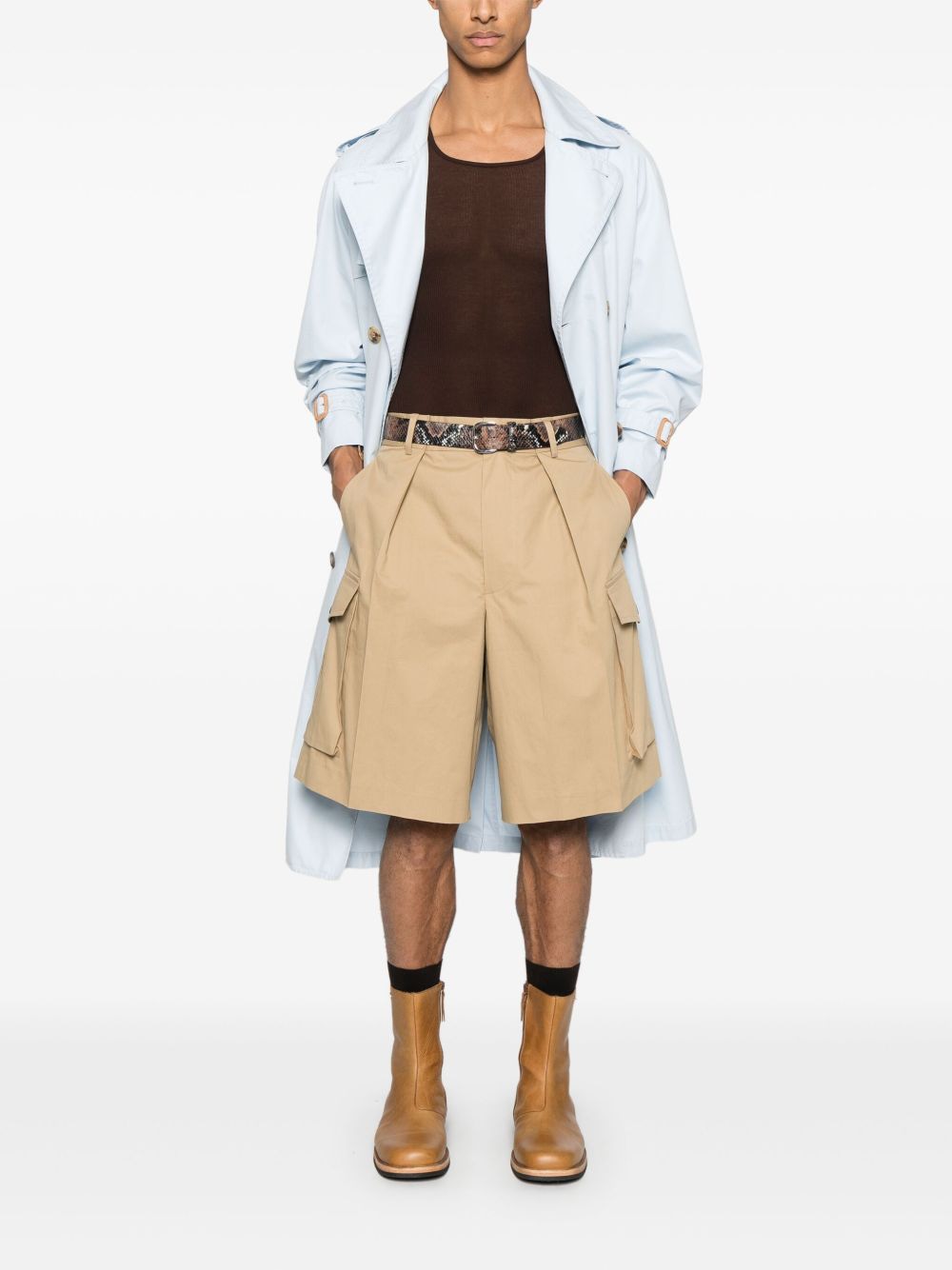 DRIES VAN NOTEN Loose Cargo Shorts for Men - SS25 Edition