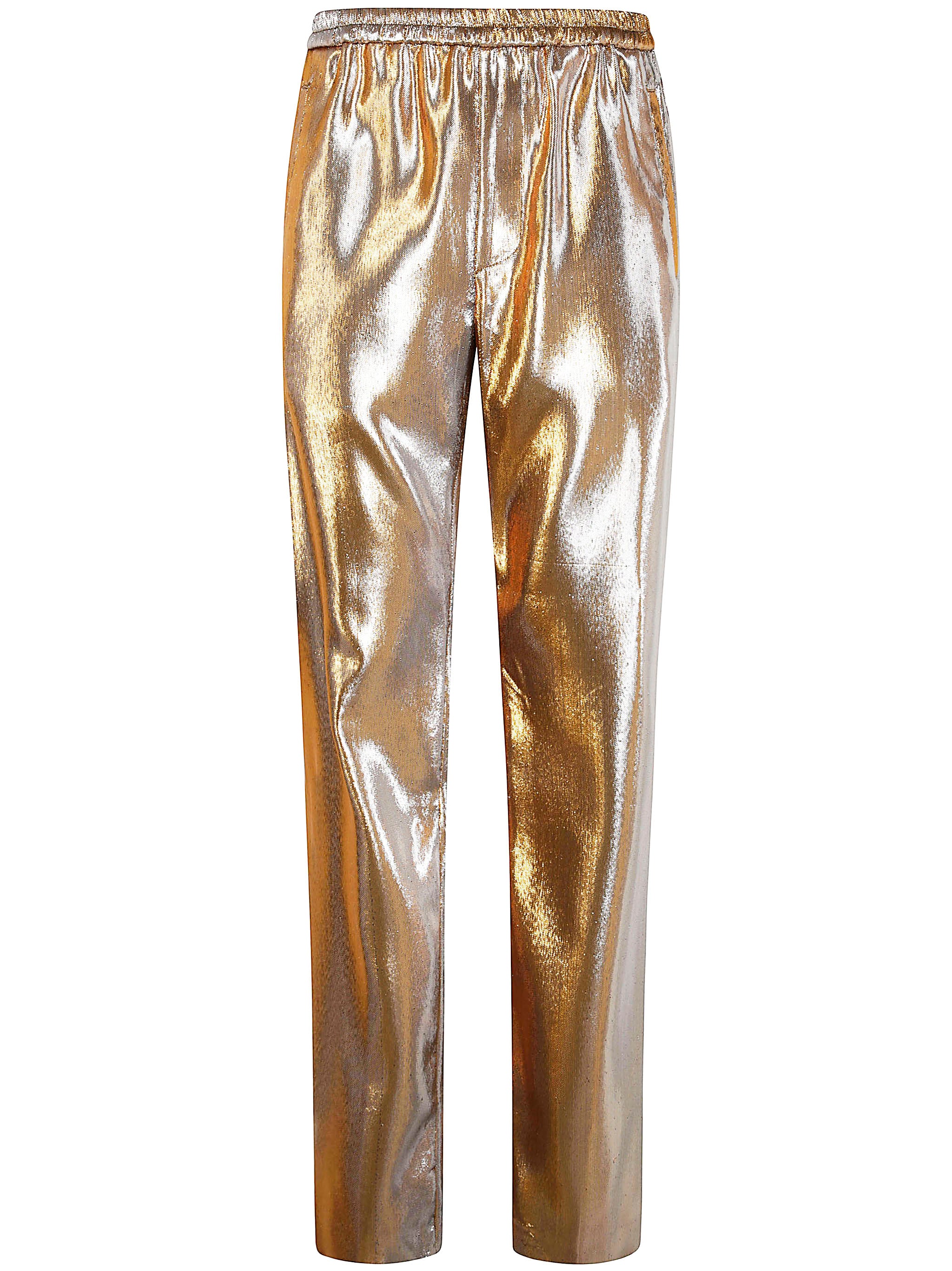 DRIES VAN NOTEN Metallic Trousers for Men - SS25