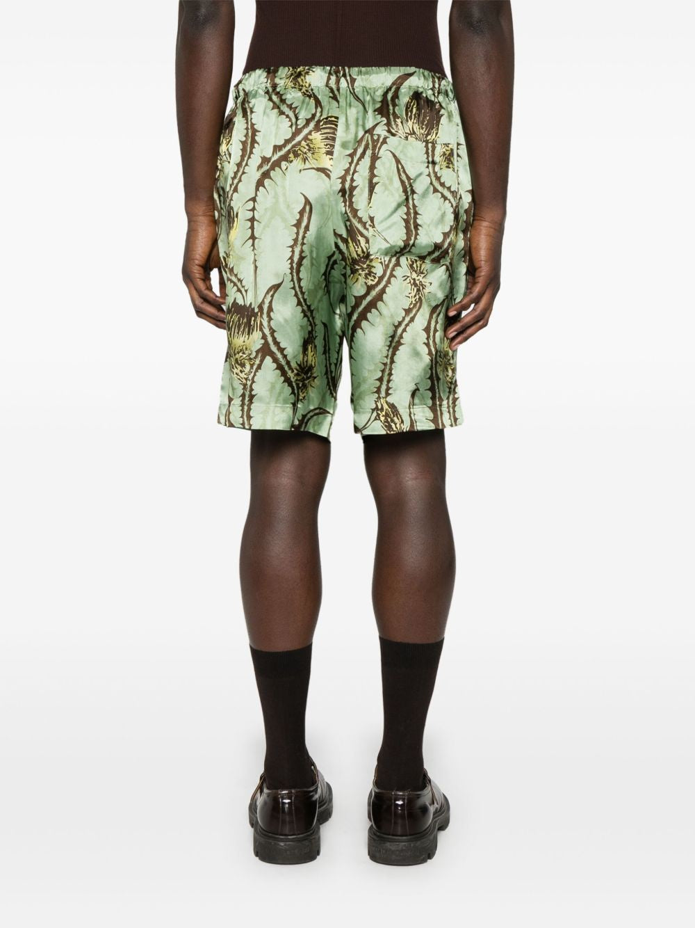 DRIES VAN NOTEN Thistle Print Mini Shorts for Men