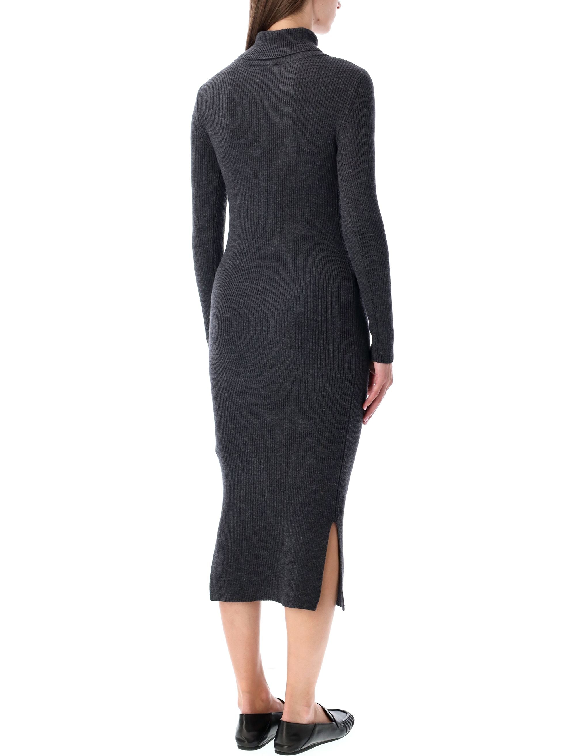SESSUN Ribbed Knit Midi Dress with Buttons - Size S