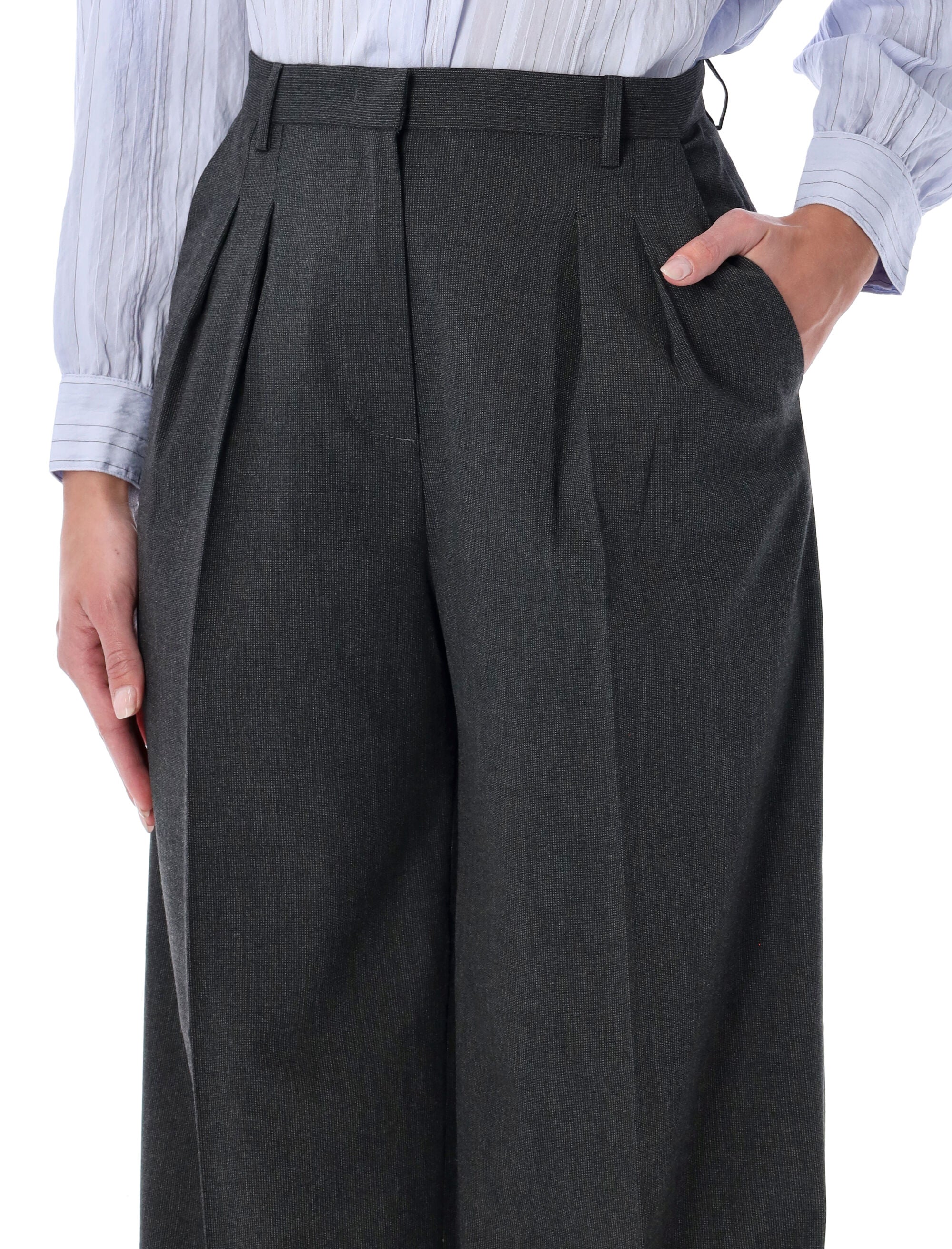 SESSUN High-Rise Relaxed Fit Trousers 36