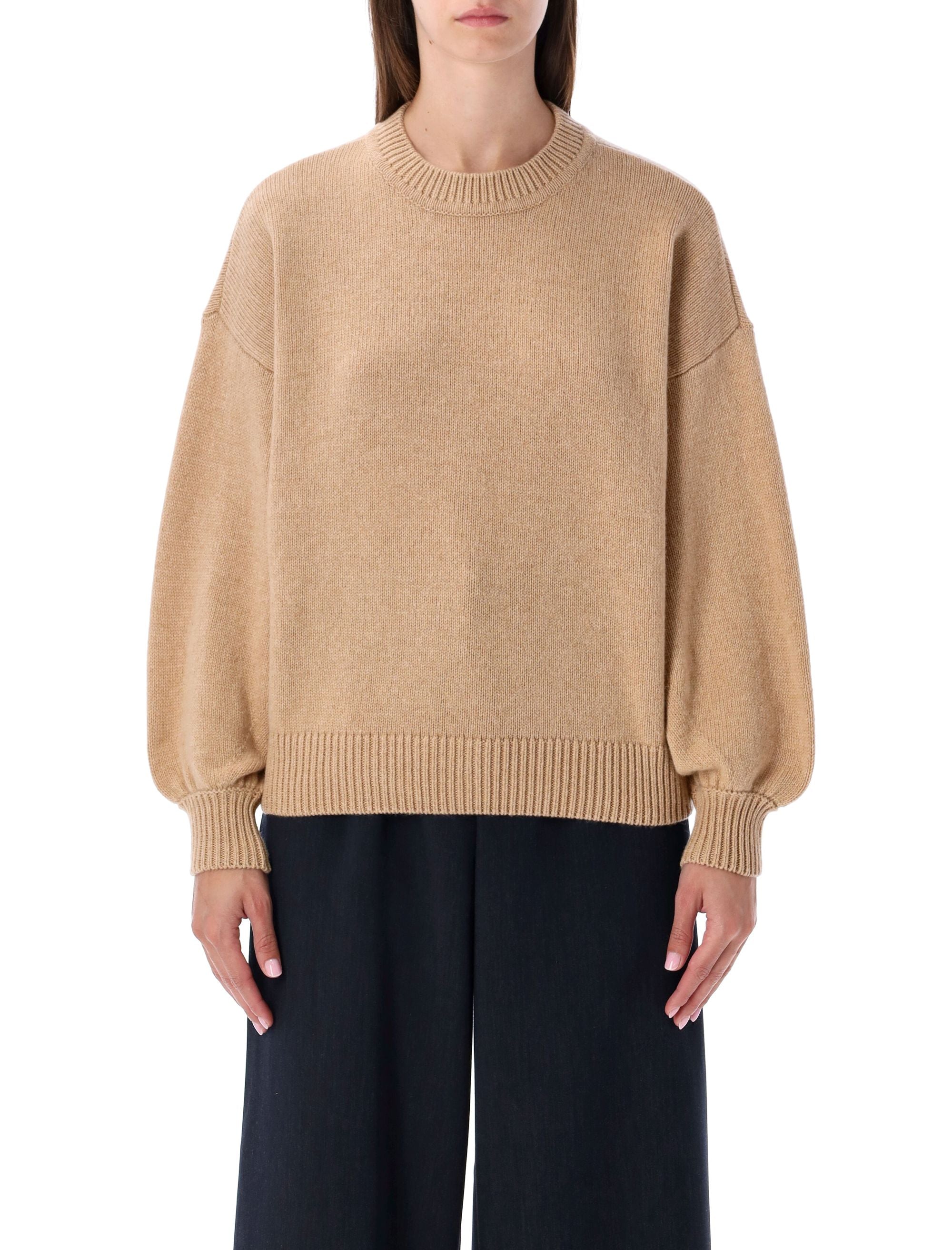 SESSUN Wool Knit Sweater with Balloon Sleeves - Size XS