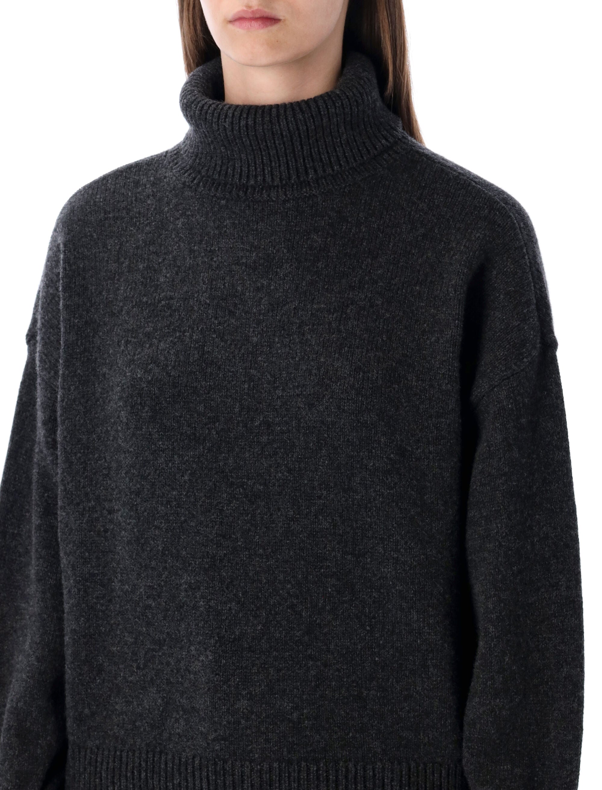 SESSUN Relaxed Fit Wool Turtleneck Sweater (XS)