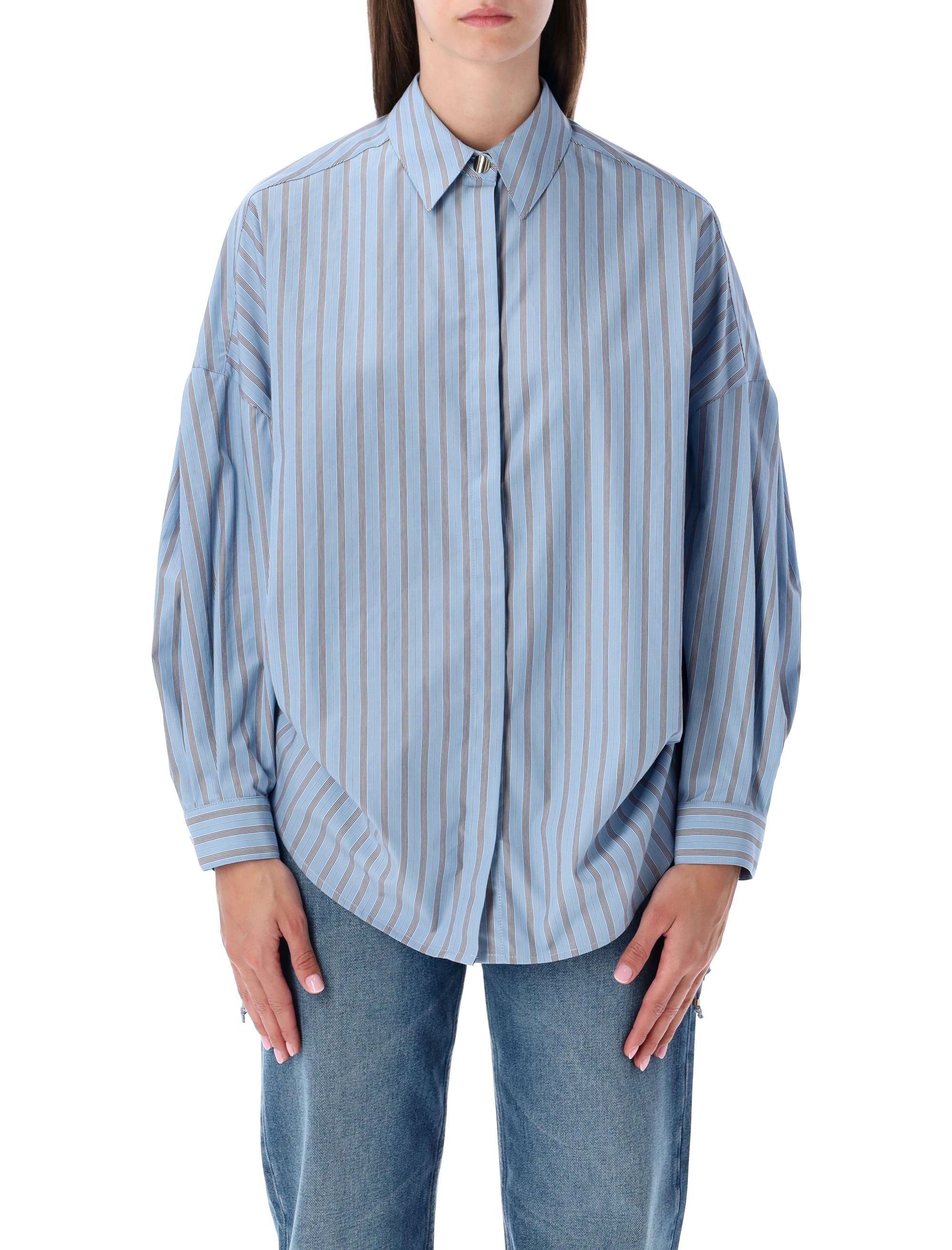 SESSUN Oversized Striped Poplin Shirt - Relaxed Fit