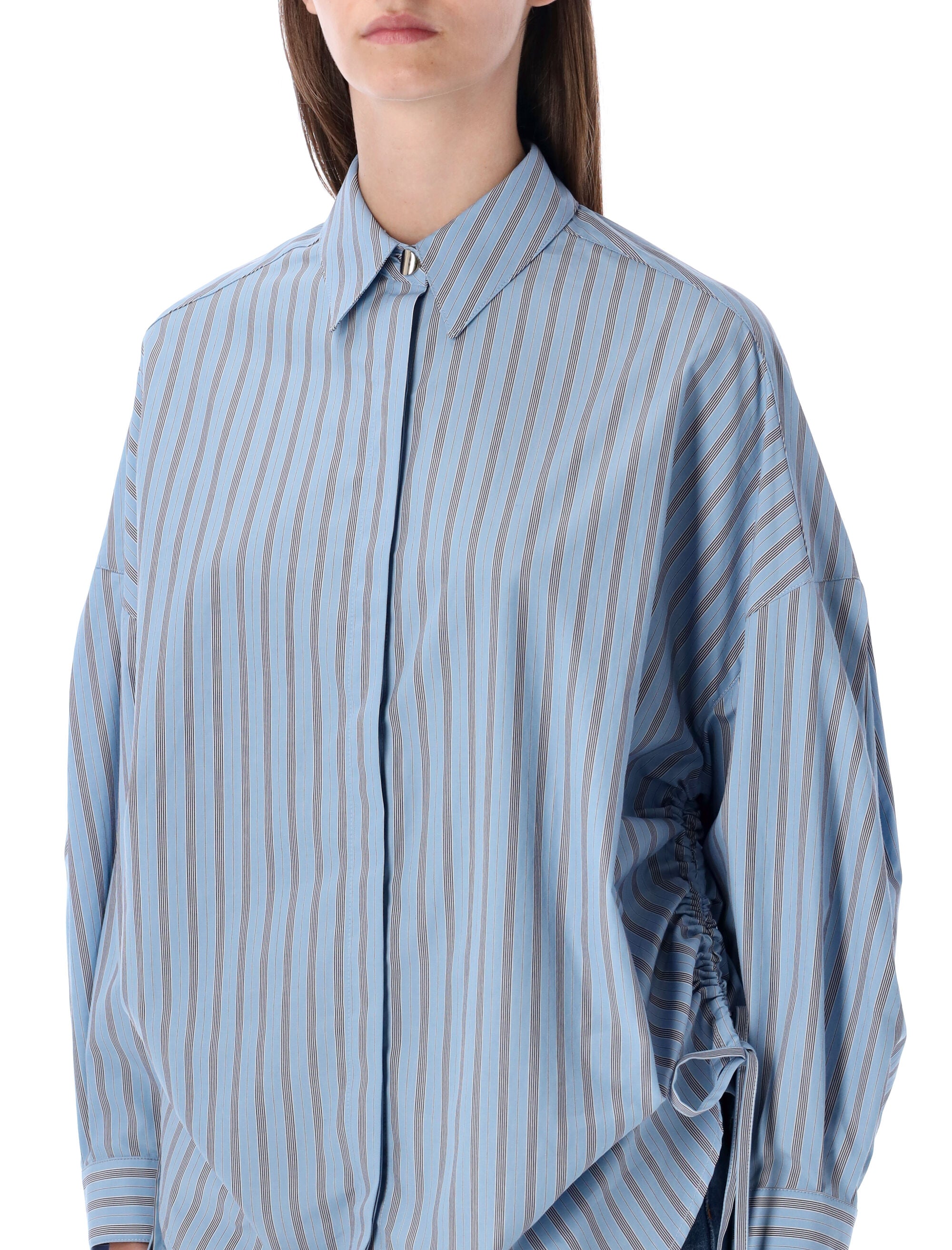 SESSUN Oversized Striped Poplin Shirt - Relaxed Fit