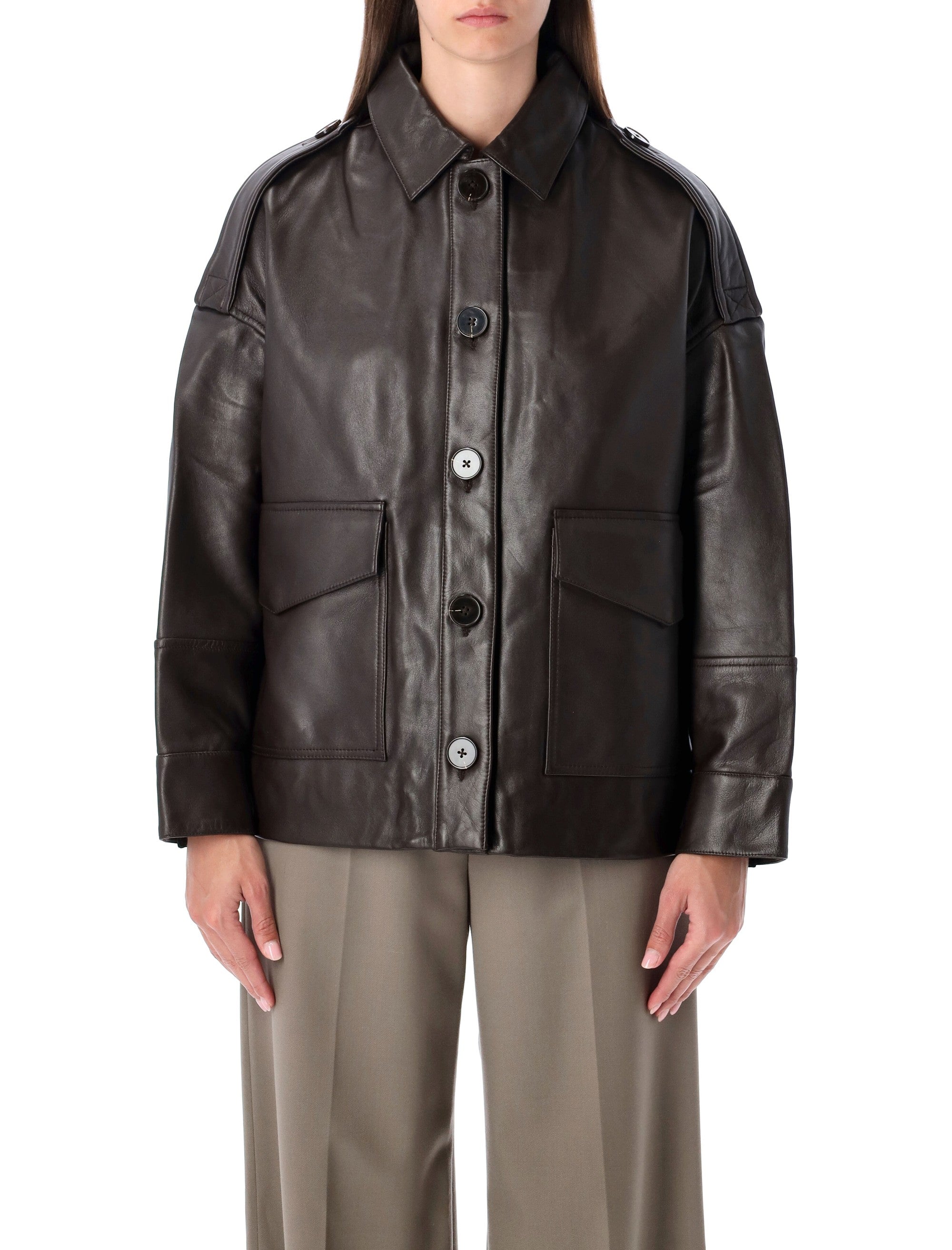 SESSUN Mini Lamb Leather Jacket