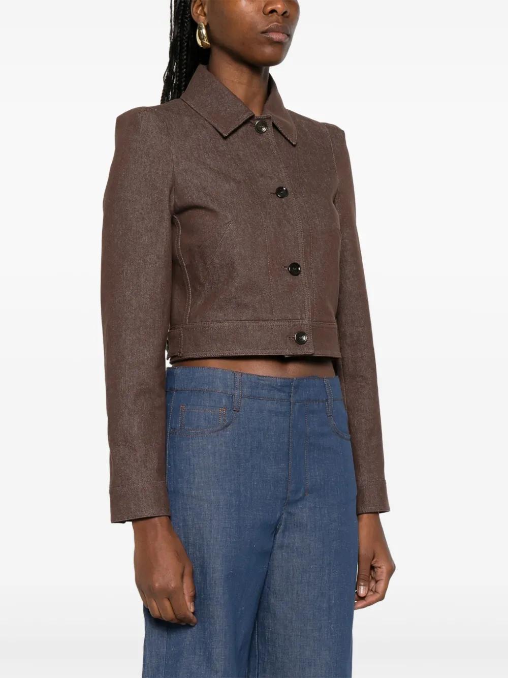 MAX MARA Cropped Cotton Jacket for Women - Size 40