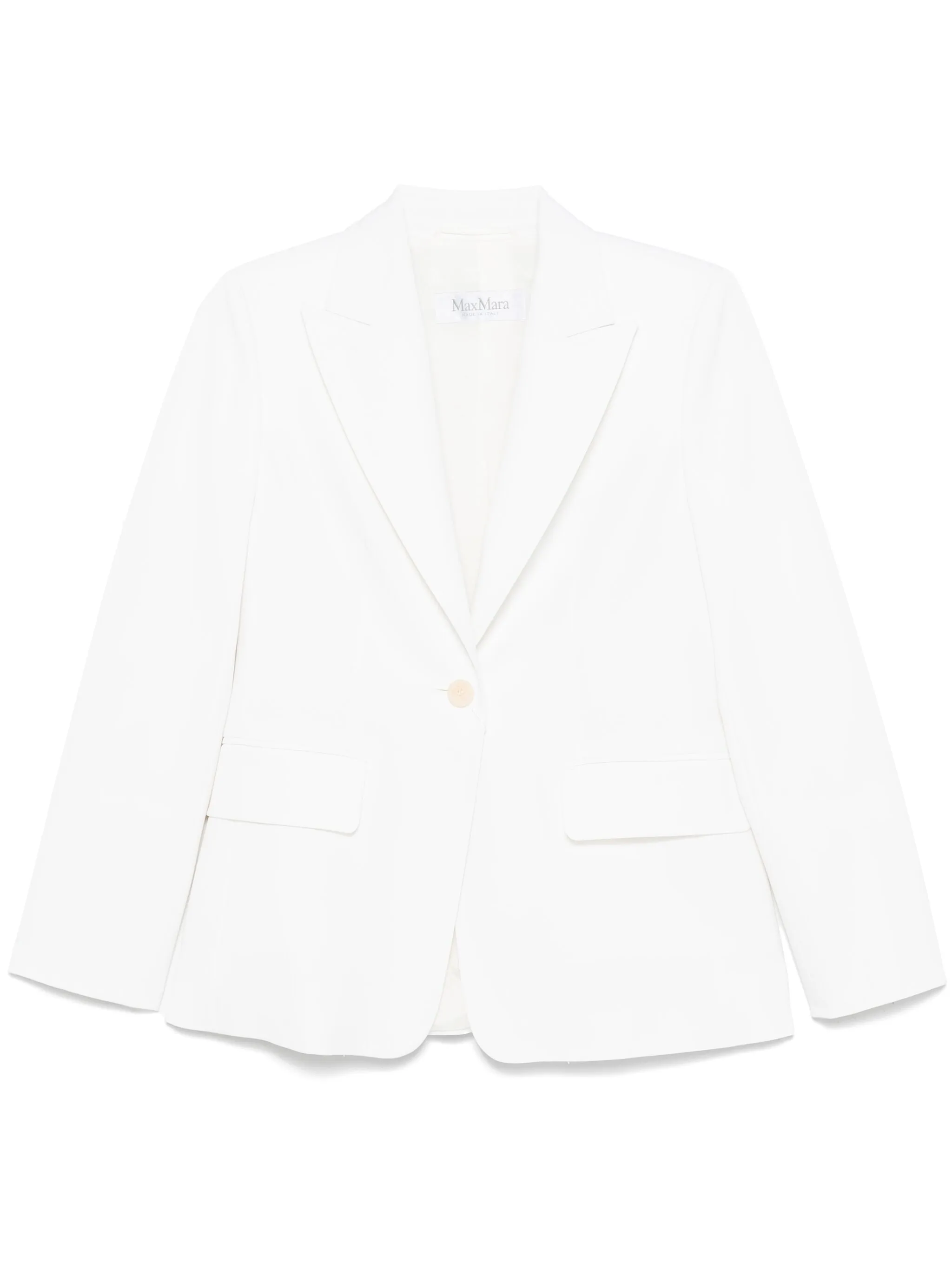 MAX MARA Tailored Virgin Wool Blazer with Shoulder Pads - Size 38