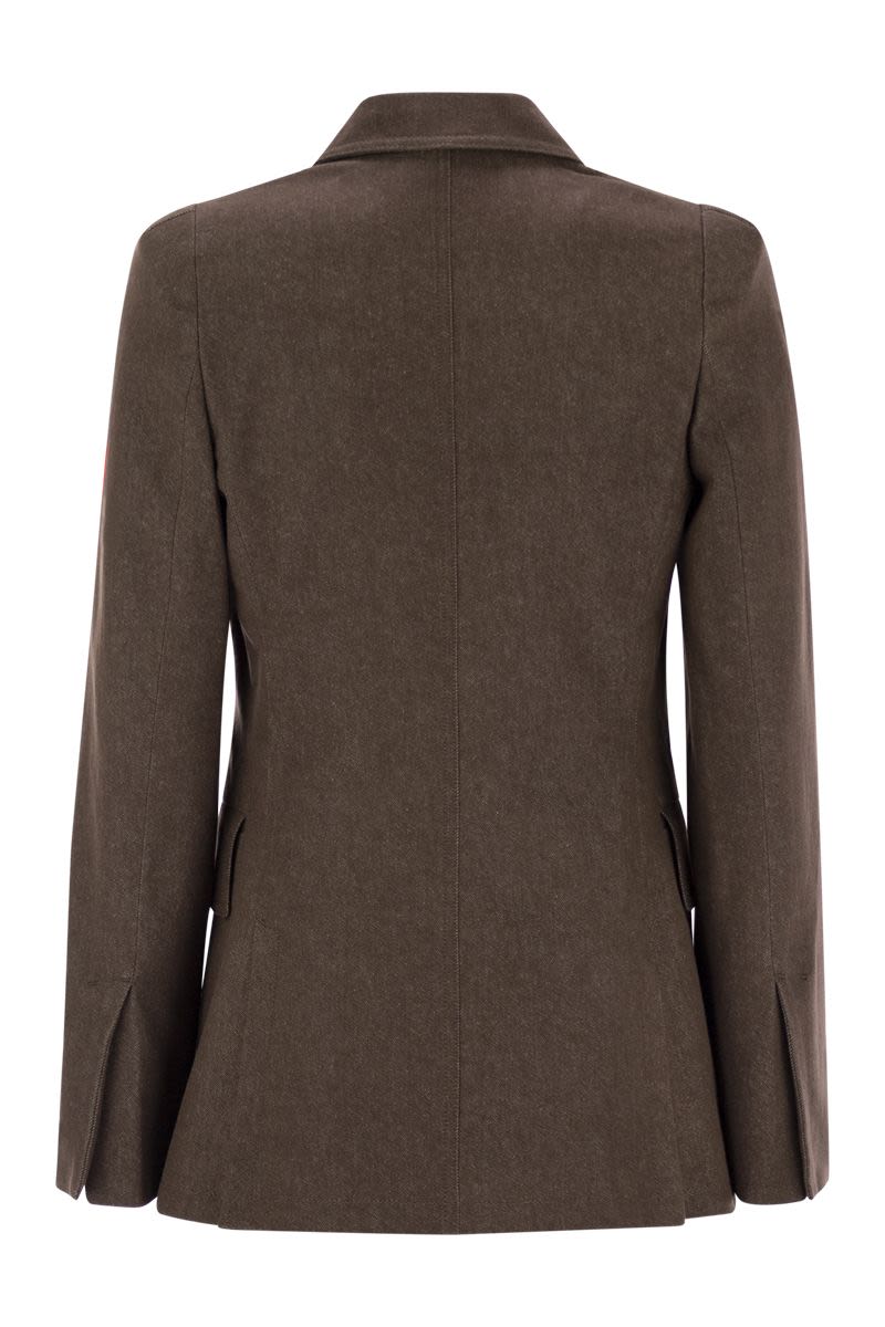 MAX MARA Denim-Effect Cotton Blazer - Slim Fit