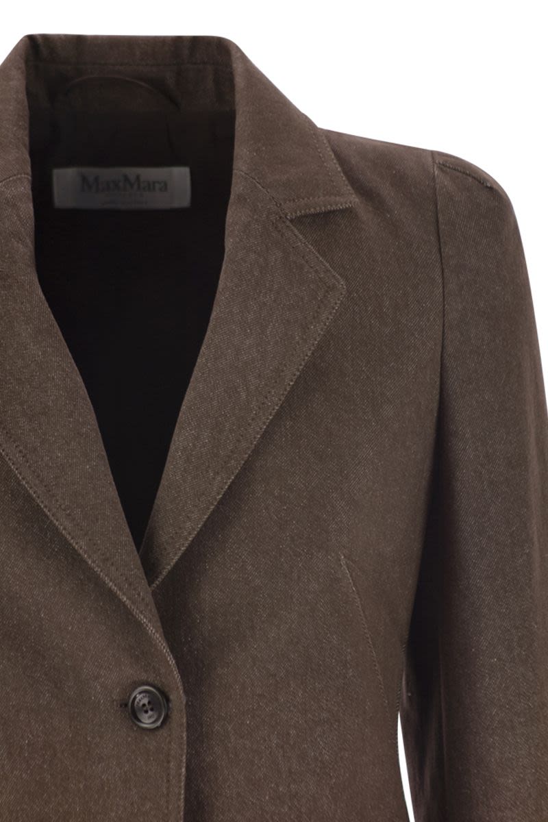 MAX MARA Denim-Effect Cotton Blazer - Slim Fit