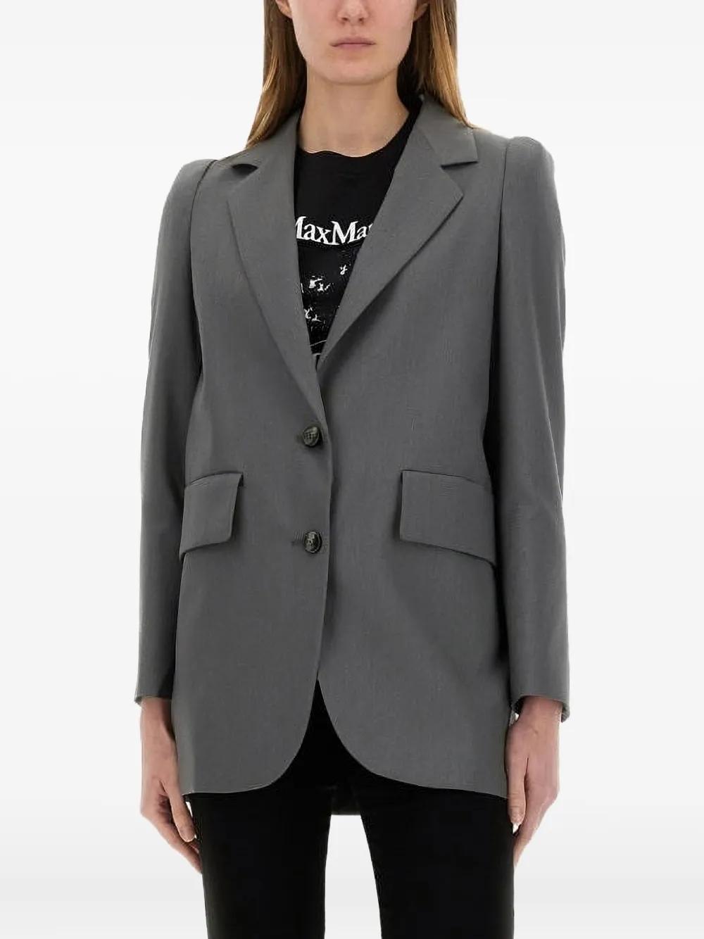 MAX MARA Regular Fit Jacket with Virgin Wool and Mohair - Size 38