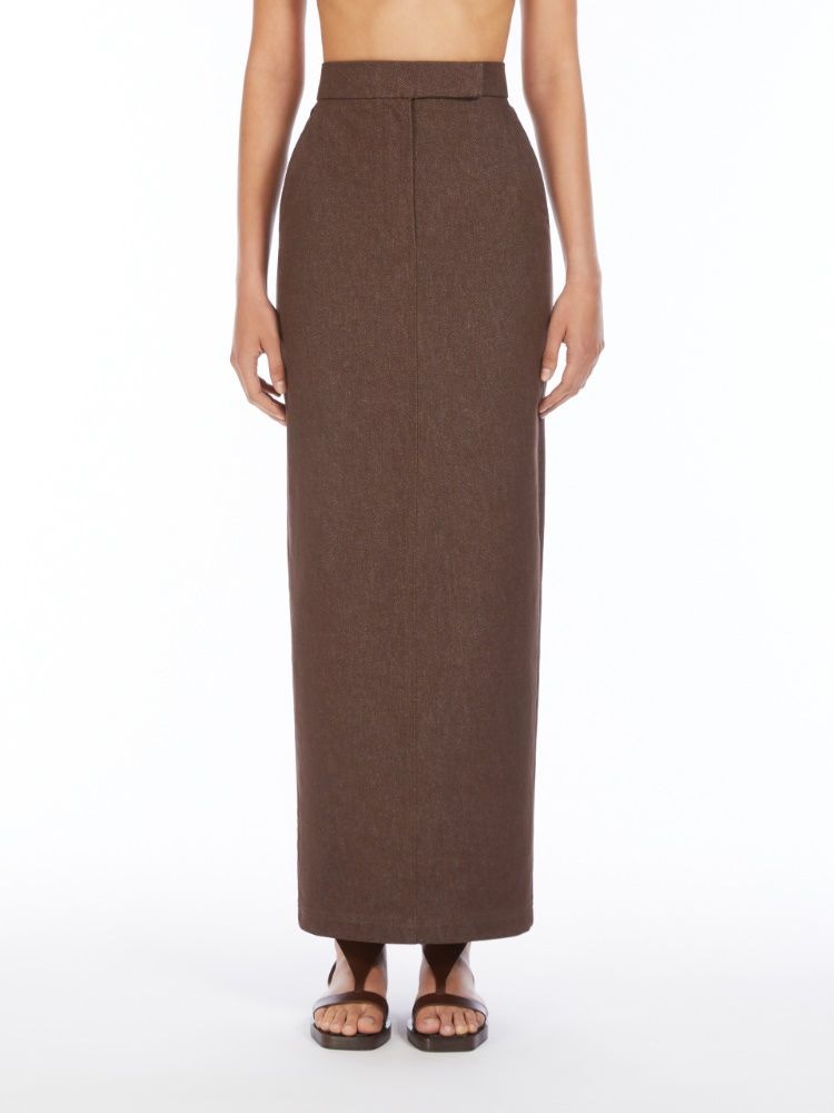 MAX MARA Pianosa Long Denim Skirt for Women