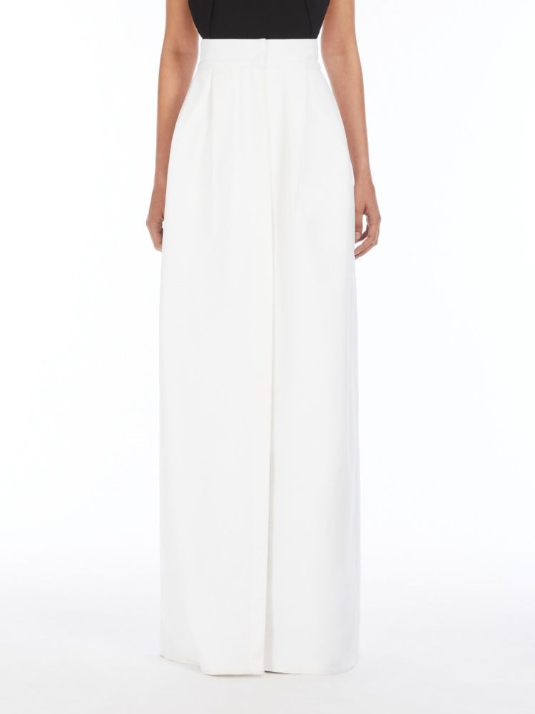 MAX MARA Wide Gabardine Skirt - Elegant Long Design