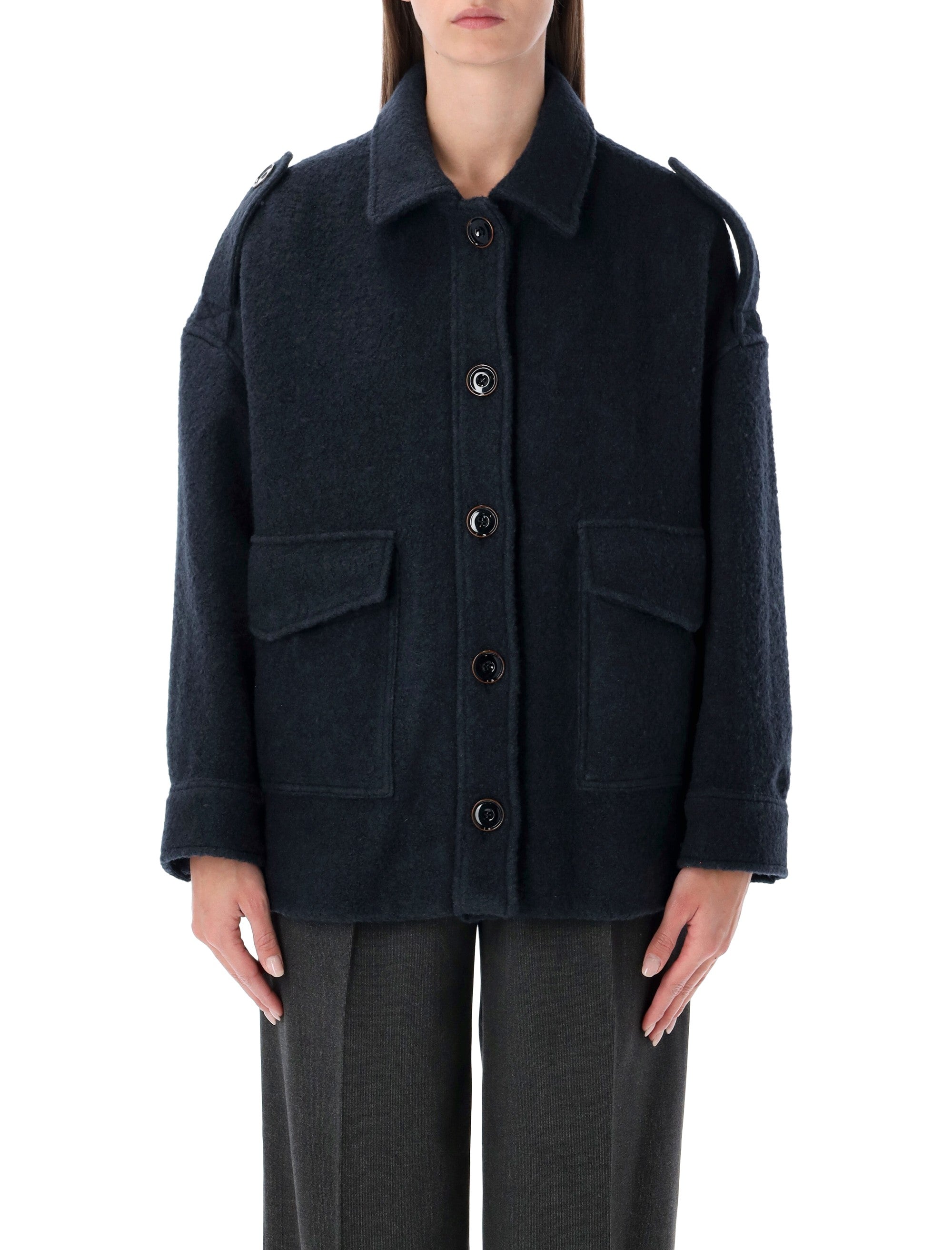 SESSUN Mini Blouson-Style Recycled Wool Jacket