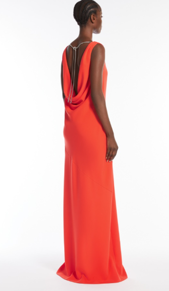 MAX MARA PIANOFORTE Sleeveless Open-Back Mini Dress with Knot Detail