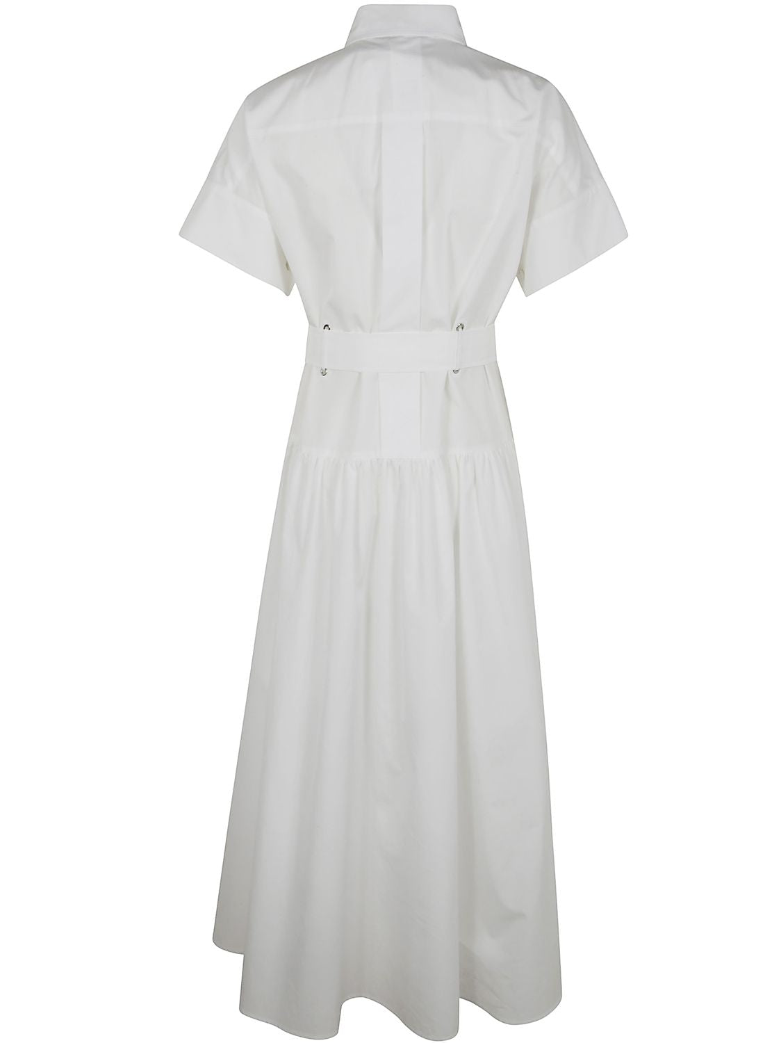 MAX MARA Belted Short Sleeves Popeline Dress