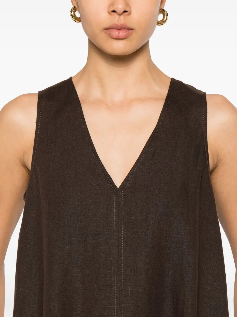 MAX MARA Sleeveless Linen Dress