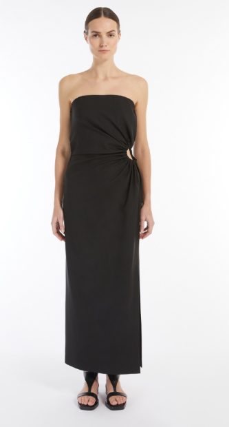 MAX MARA Sleeveless Gathered Mini Dress with Side Zip
