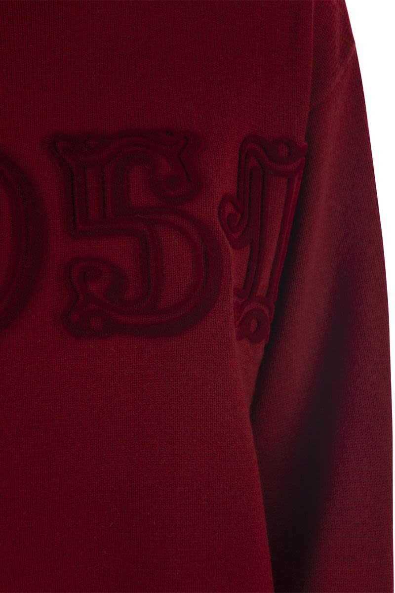 MAX MARA Oversized Monogram Pullover in Wool and Cashmere - Relaxed Fit