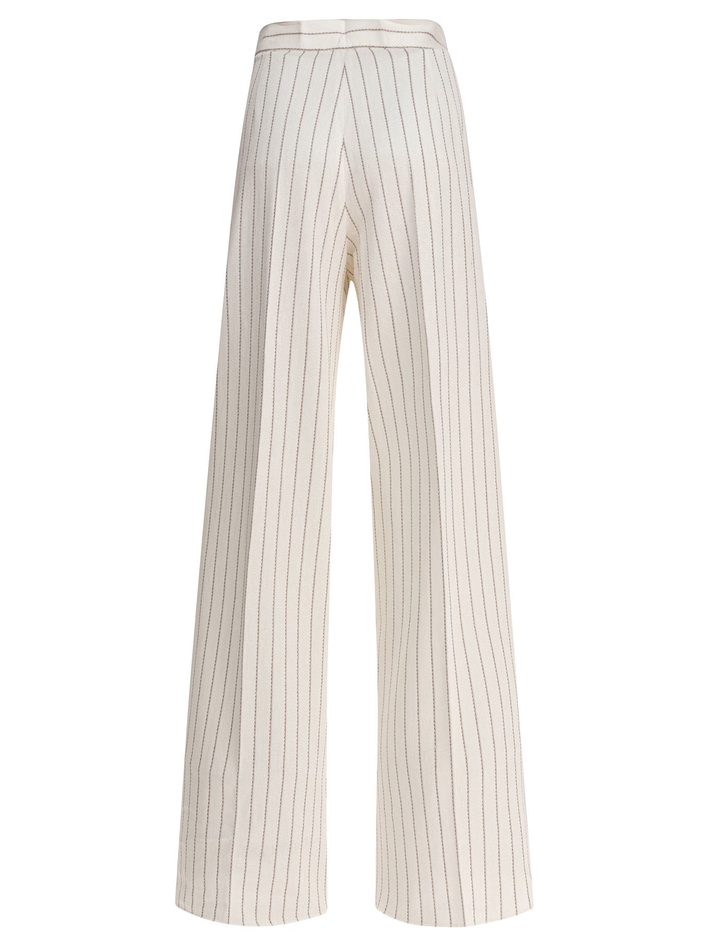 MAX MARA Elegant Wide-Leg Trousers - High Rise & Pinstripe Design