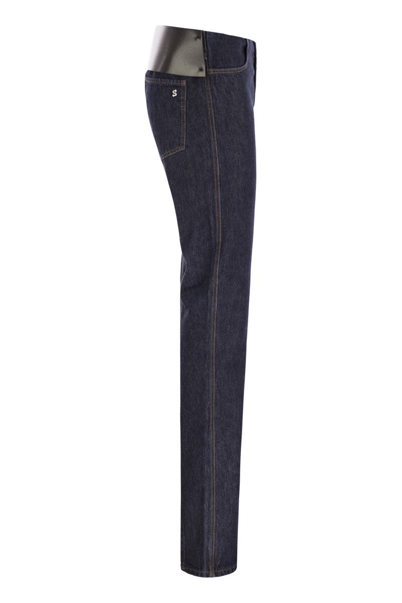 MAX MARA SPORTMAX 5-Pocket Dark Denim Pants